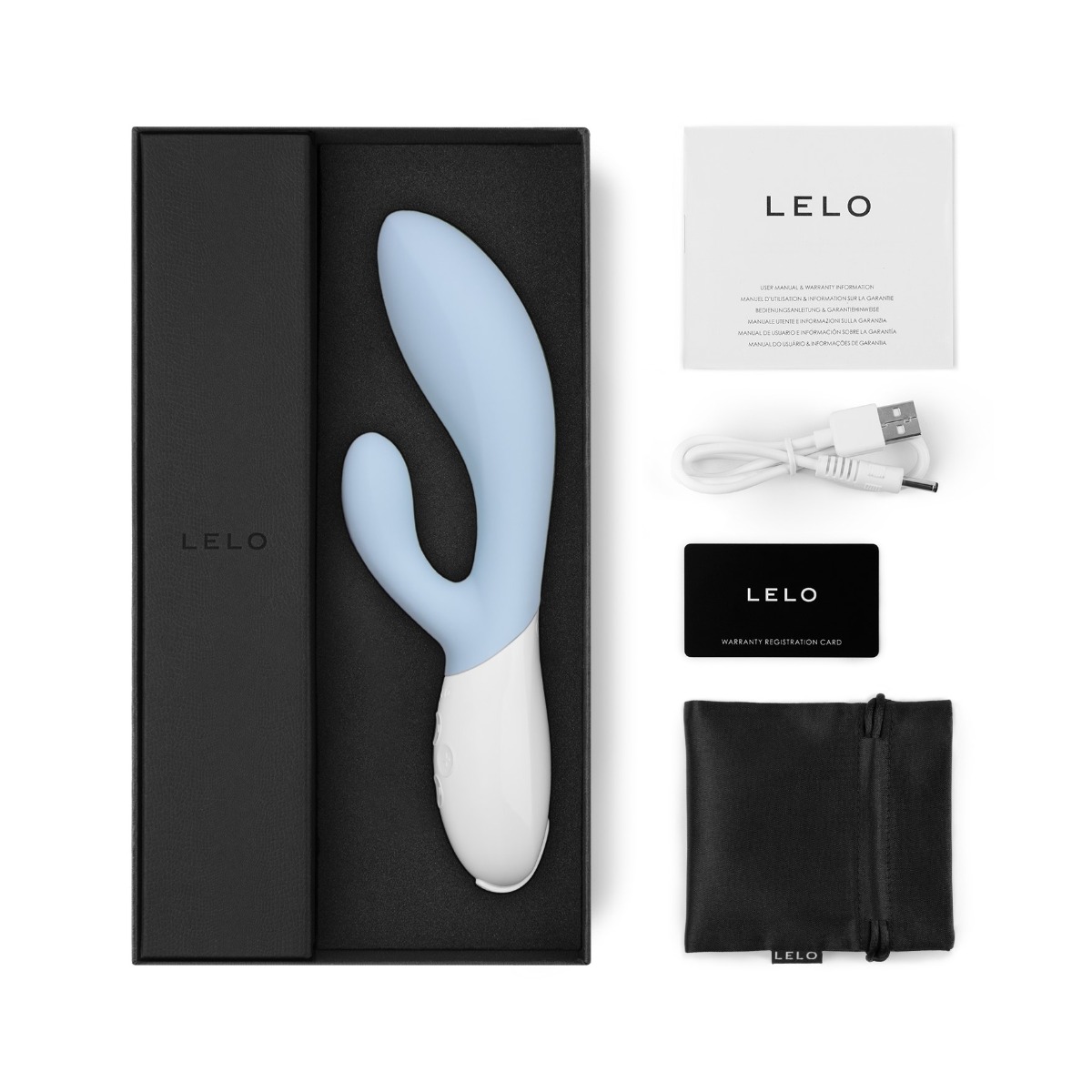 Вибратор-кролик Lelo Ina 3, 20 см (голубой)