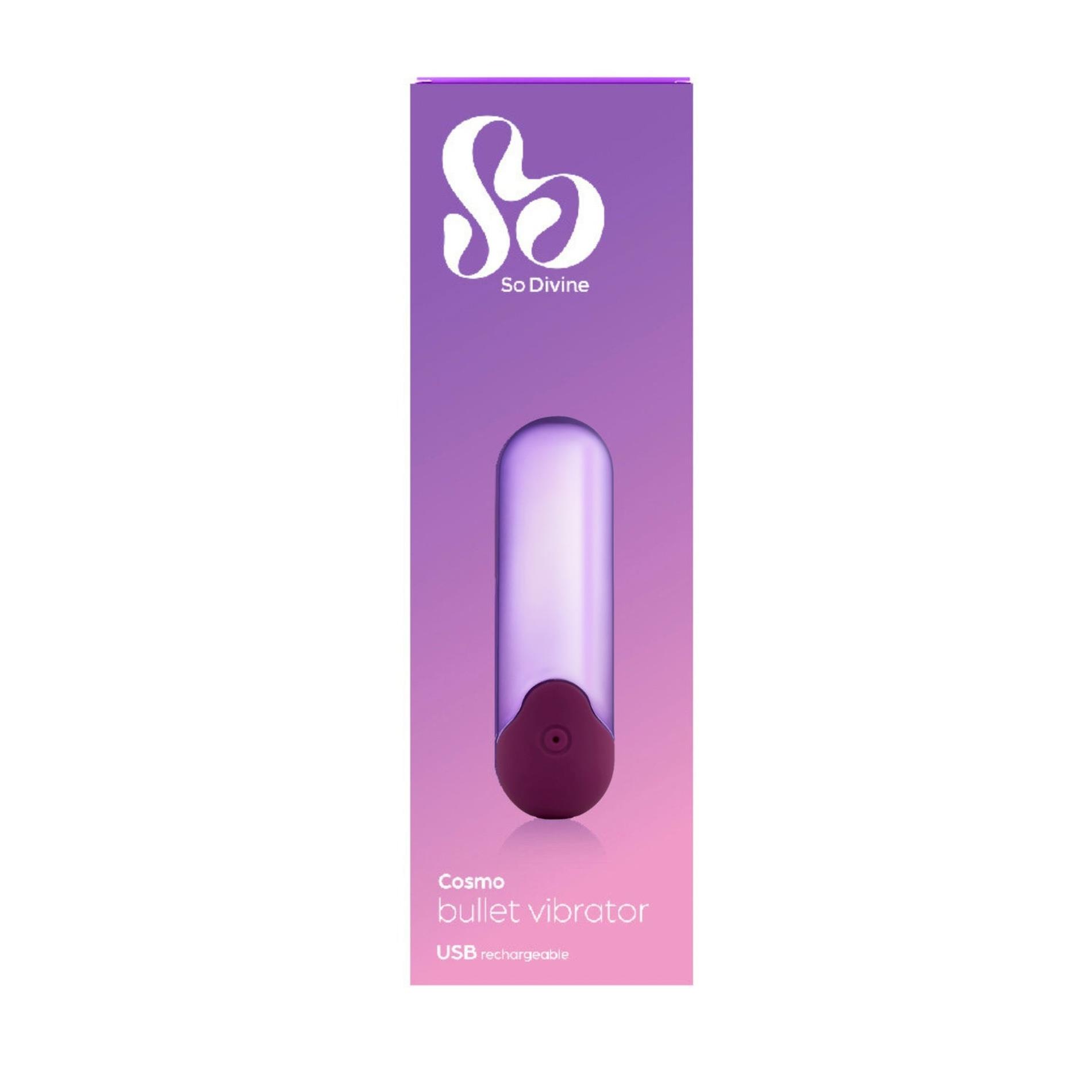 Вибратор So Divine Cosmo Mini Rechargeable Bullet, 7.6 см (фиолетовый)