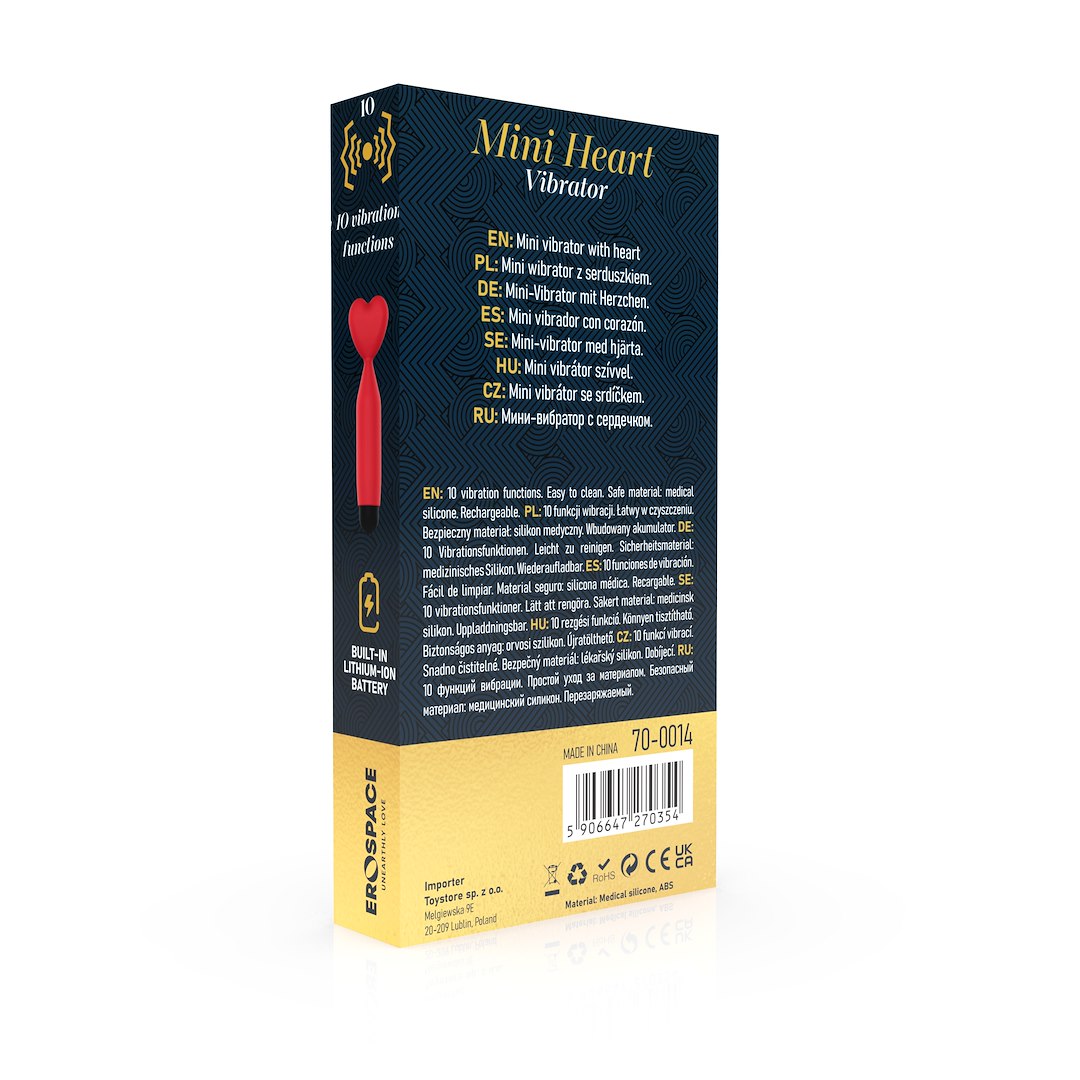 Вибратор Erospace Sweet Play A14, 13 см (красный)