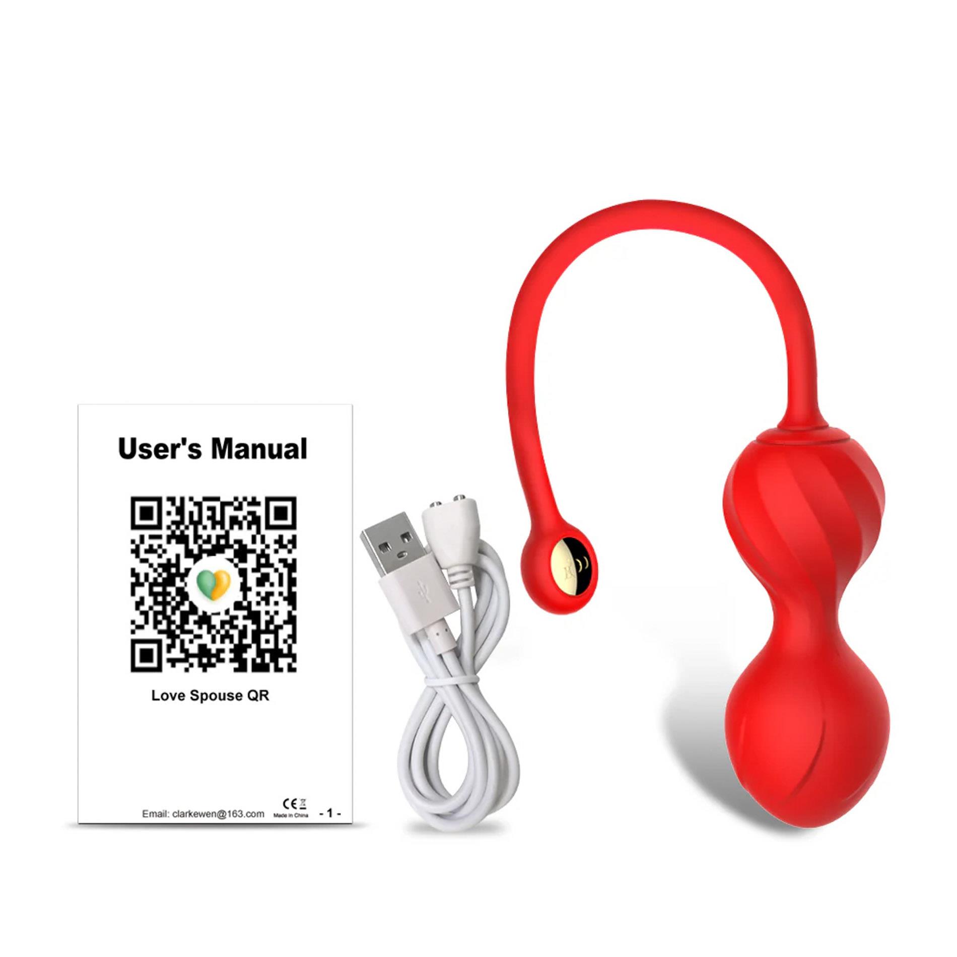 Вагинальные шарики Lovesecret Premium Love Balls App Function, 21.8 см (розовый)