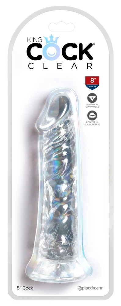 Dildo Pipedream King Cock 8 Inch, 21,6 cm (przezroczysty)
