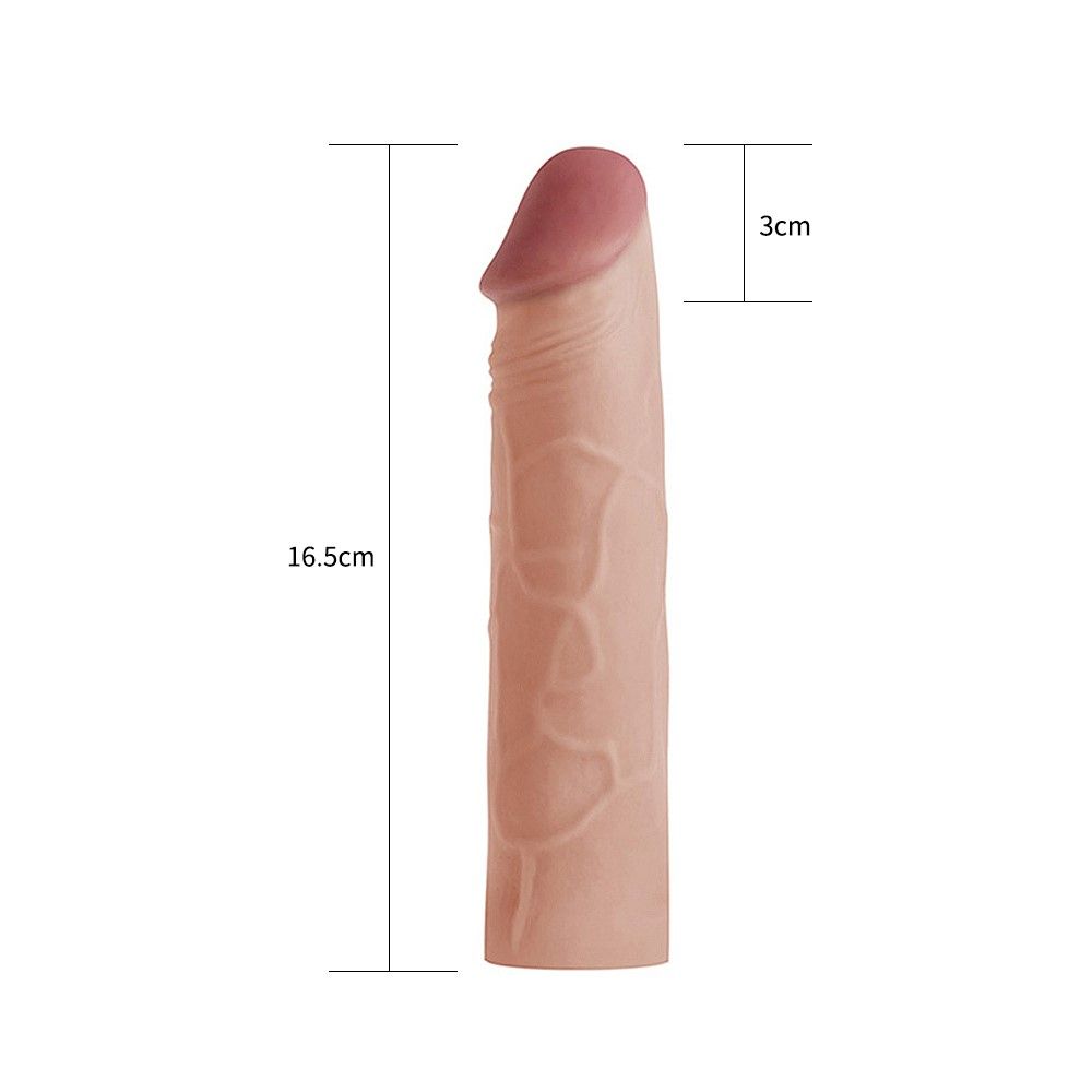 Насадка на пенис LoveToy Pleasure X-Tender, 17 см (телесный)