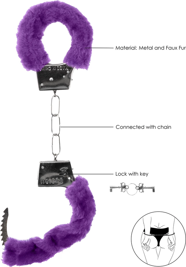 Наручники Ouch! Handcuffs Furry (фиолетовый)