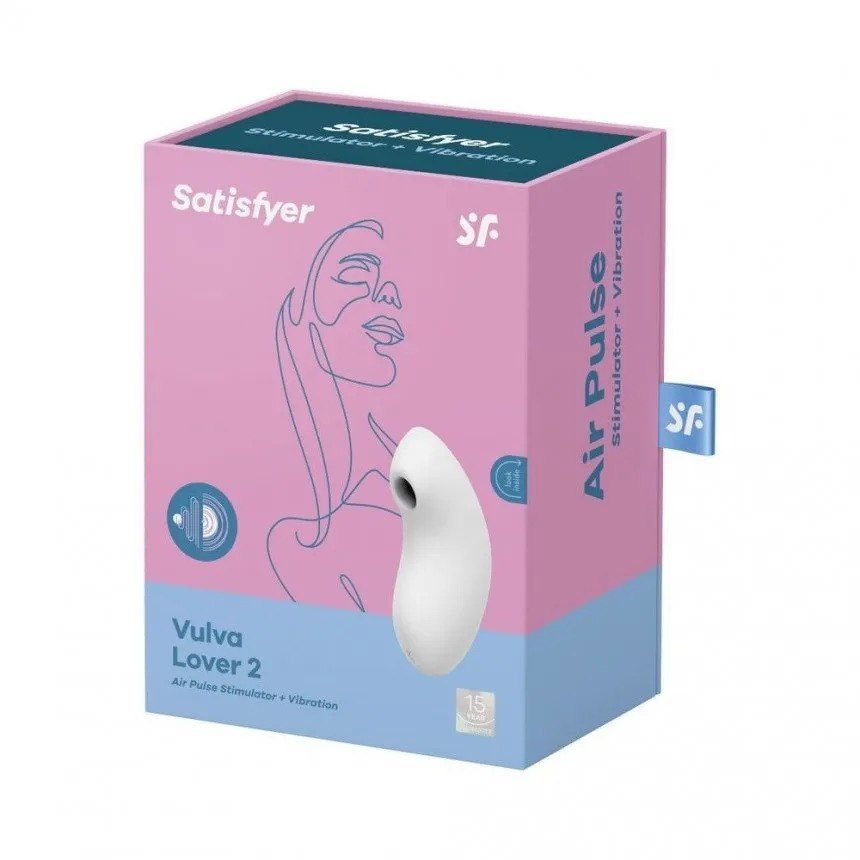 Bezdotykowy stymulator łechtaczki z wibracjami Satisfyer Vulva Lover 2 (biały)