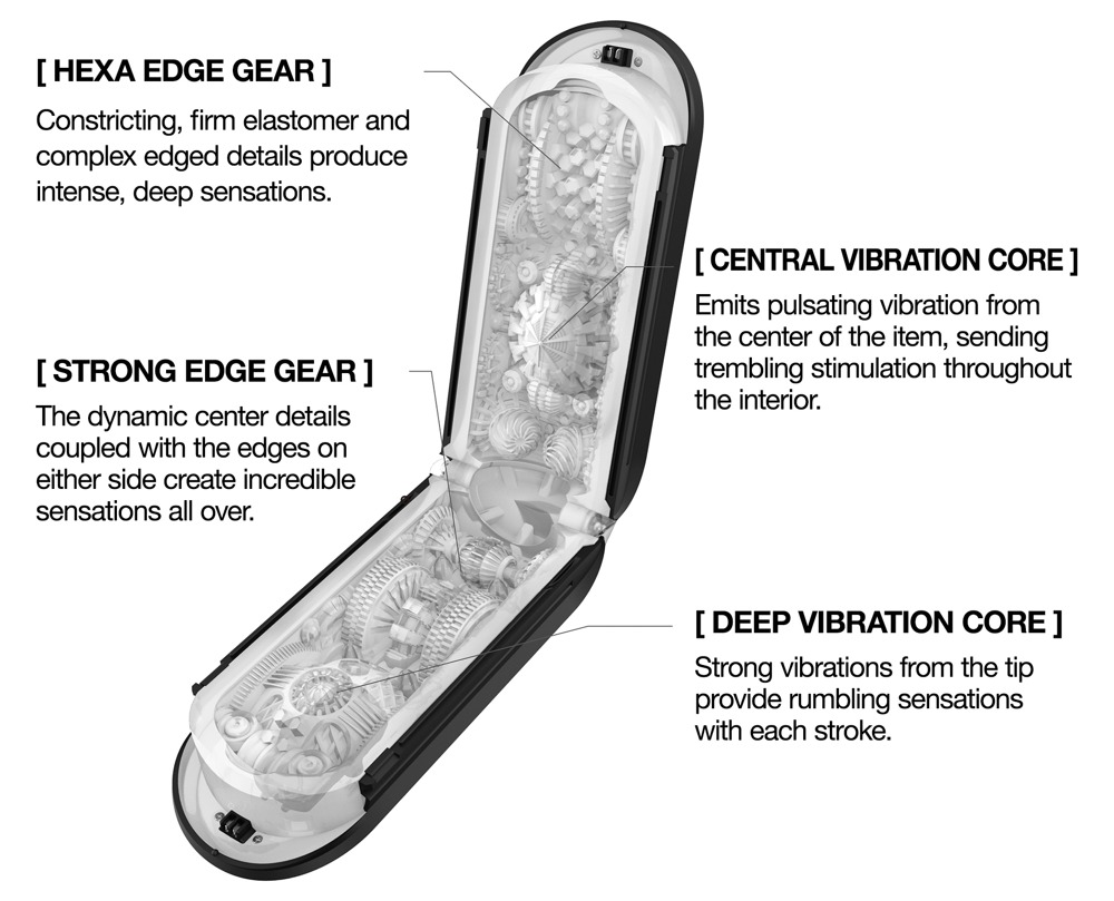 Masturbator Tenga Flip Zero Gravity Electronic Vibration, 18 cm (czarny)