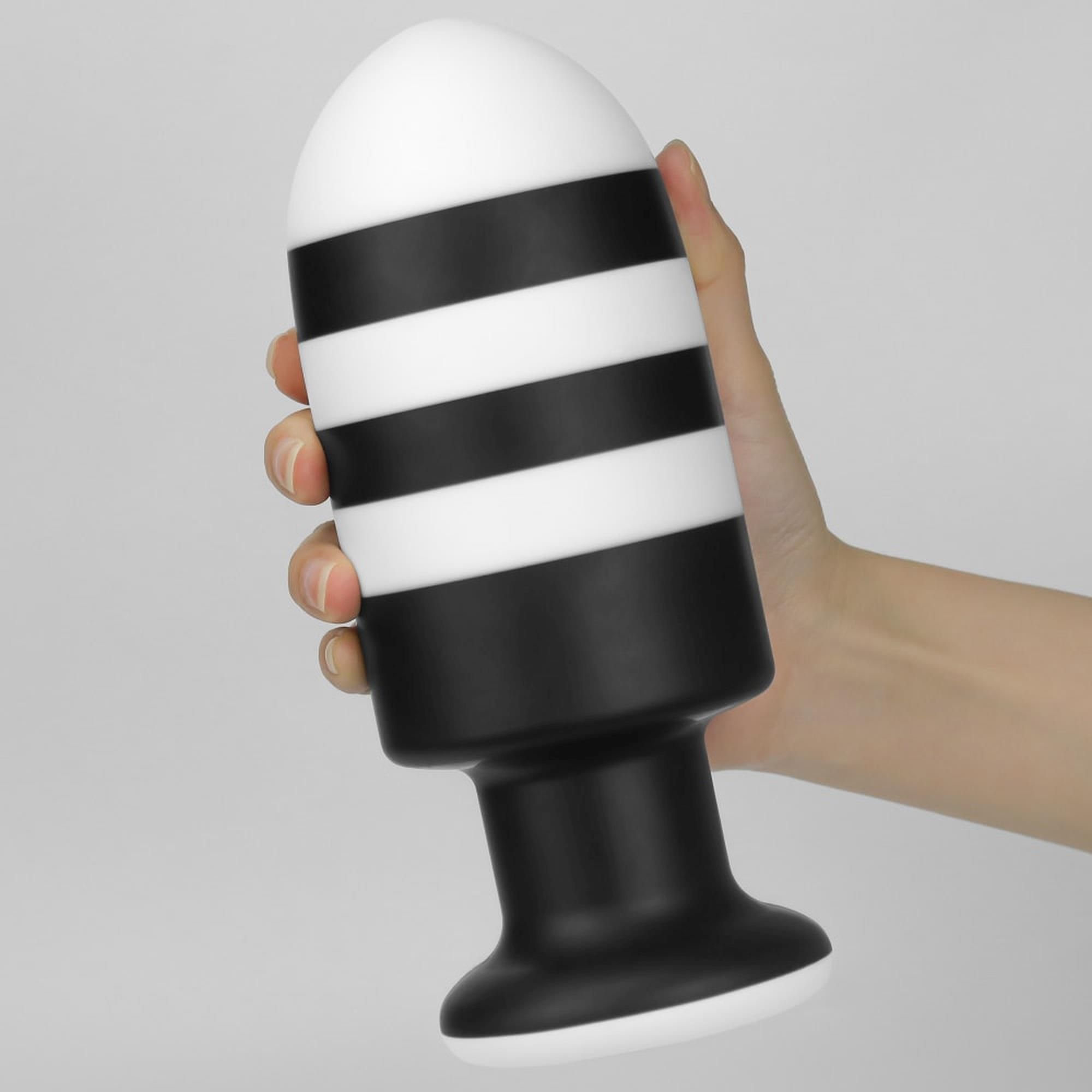 Korek analny LoveToy X-Missioner, 19,5 cm (czarny-biały)