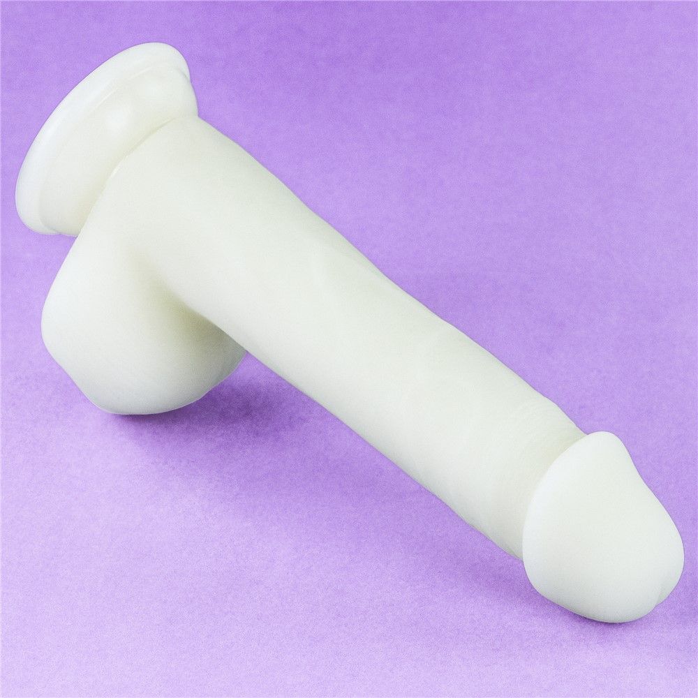 Неоновый фаллоимитатор LoveToy Lumino Play, 23 см (голубой)