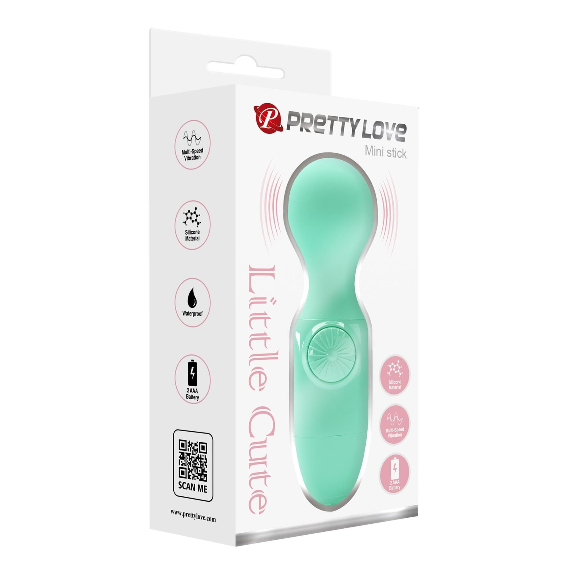 Vibromassager Pretty Love Mini Stick Little Cute, 12 cm (turkusowy)
