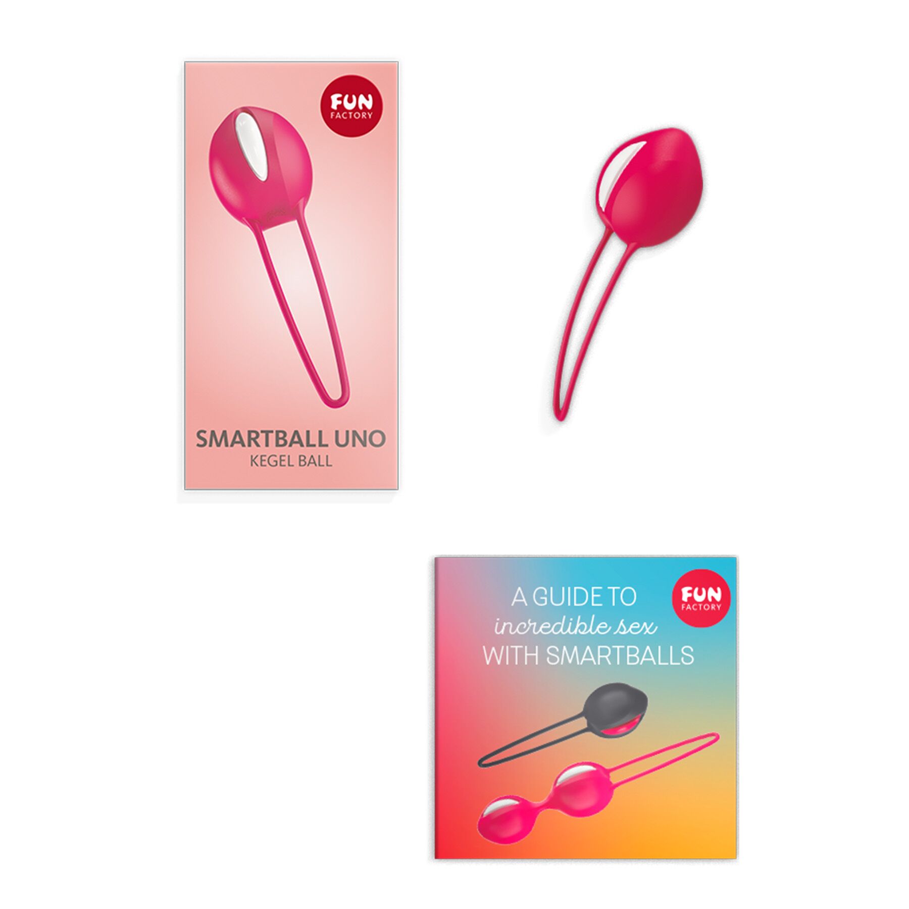 Вагинальный шарик Fun Factory Smartball Uno, 12 см (красный)