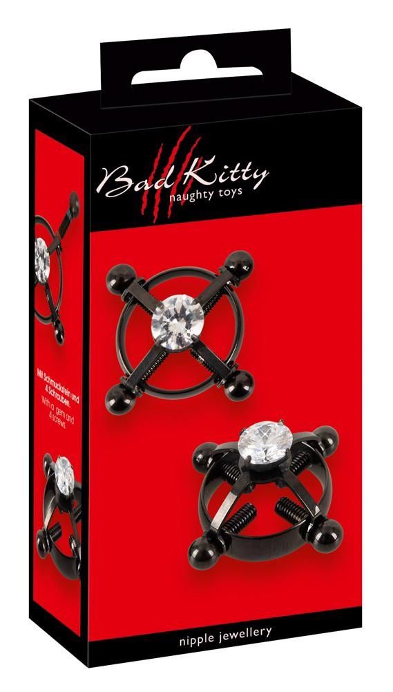 Зажимы на соски Bad Kitty Nipple Jewellery (черный)