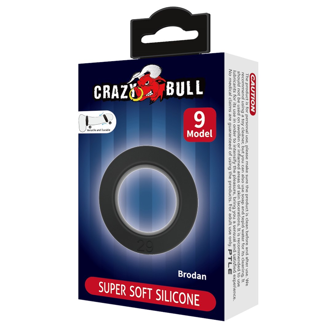 Эрекционное кольцо Crazy Bull Brodan, 5.5 см (черный)