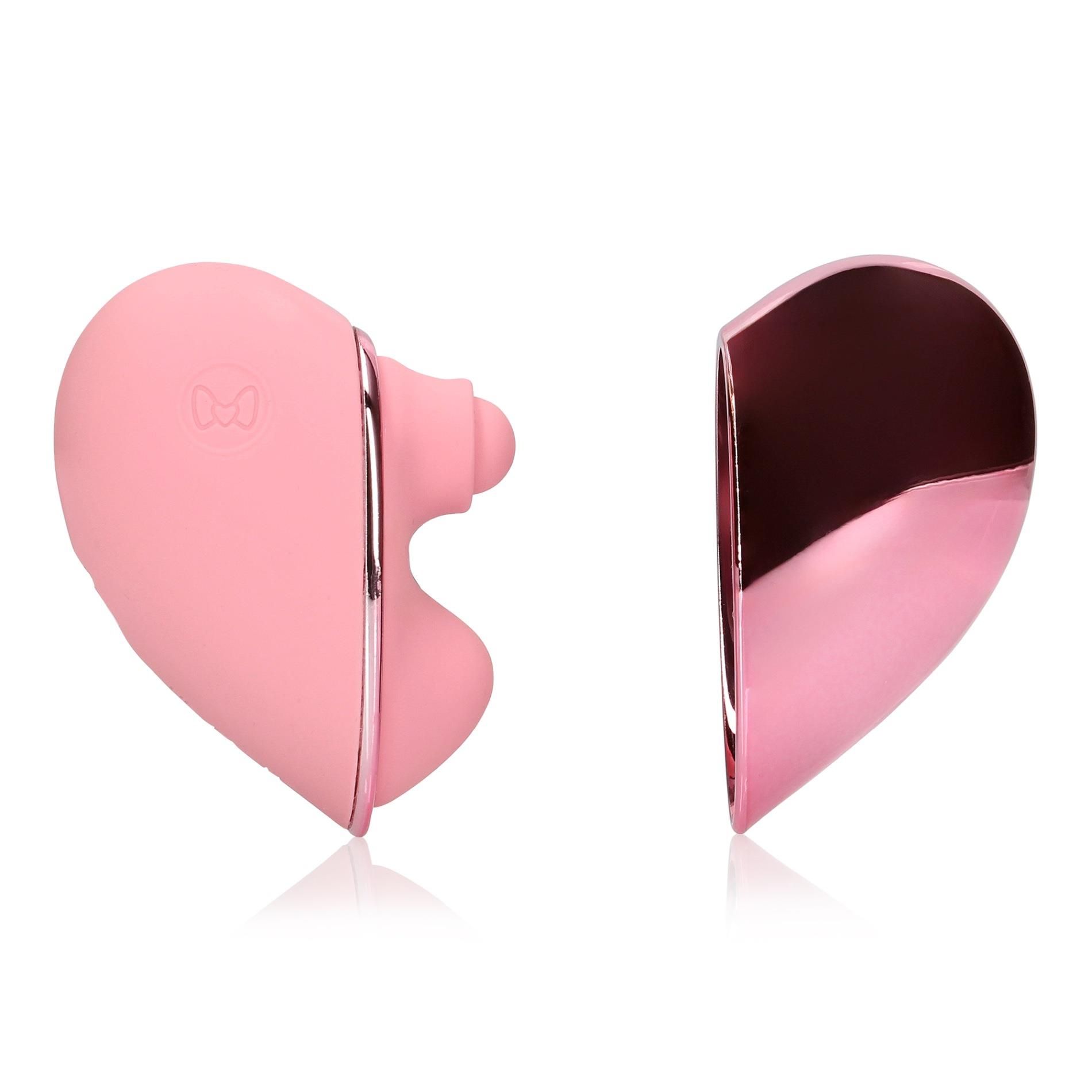 Вибратор для клитора Loveline Tapping Heart (розовый)