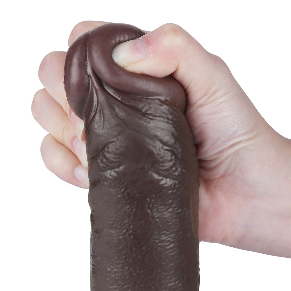 Фаллоимитатор Sliding-Skin Dual Layer Dong 9.5'', 24 см (черный)