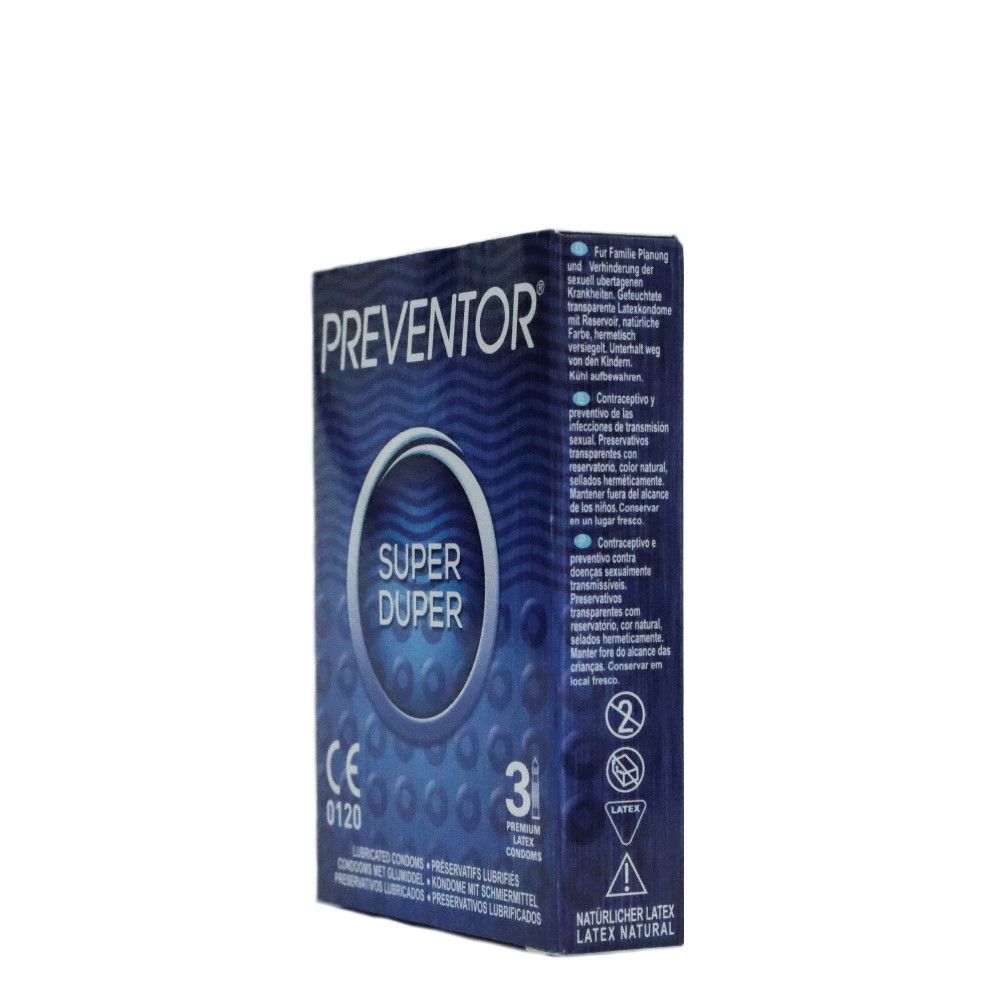 Презервативы Preventor® Super Duper, 3 шт (ваниль)