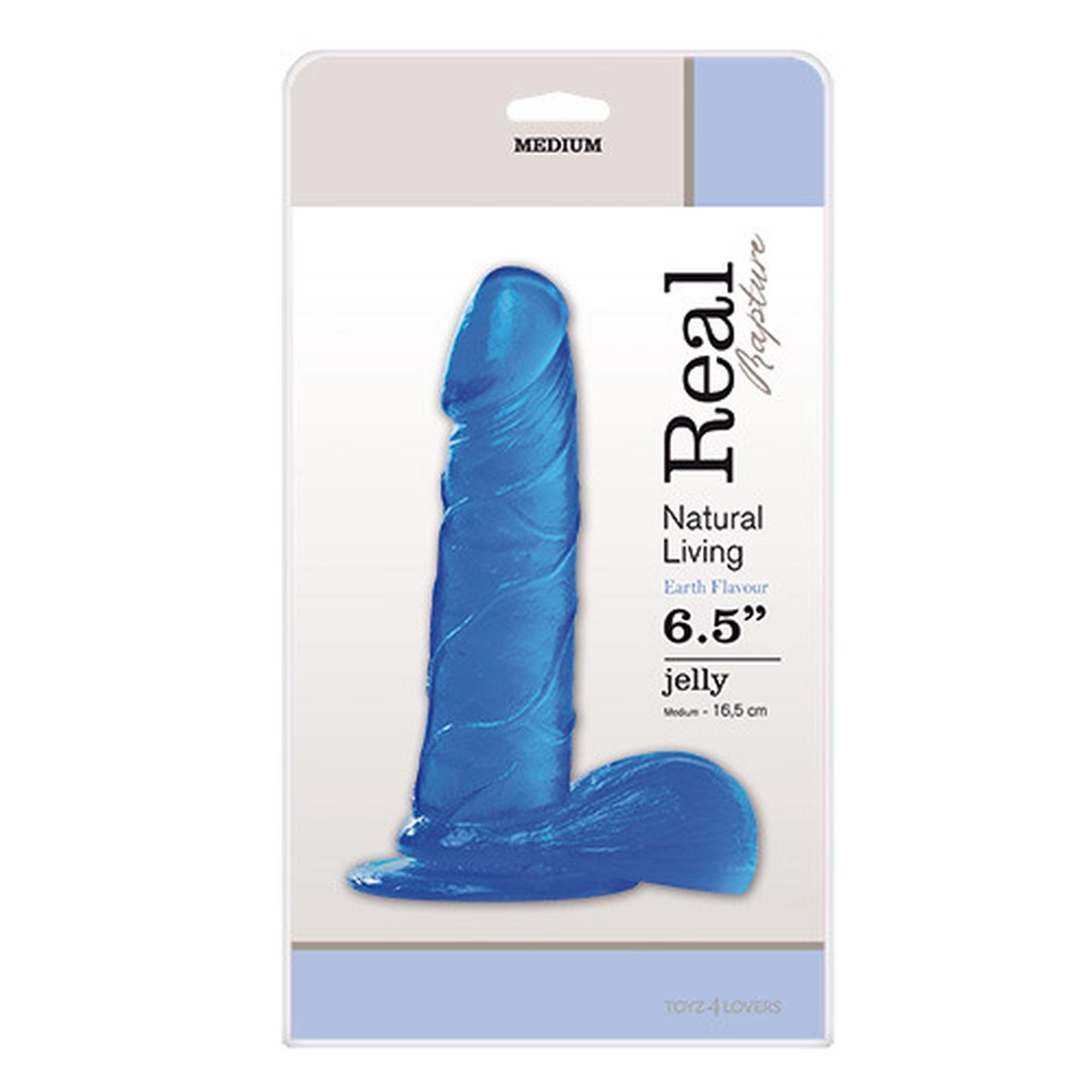 Dildo Real Rapture Jelly Real Rapture, 16.5 cm (niebieski)