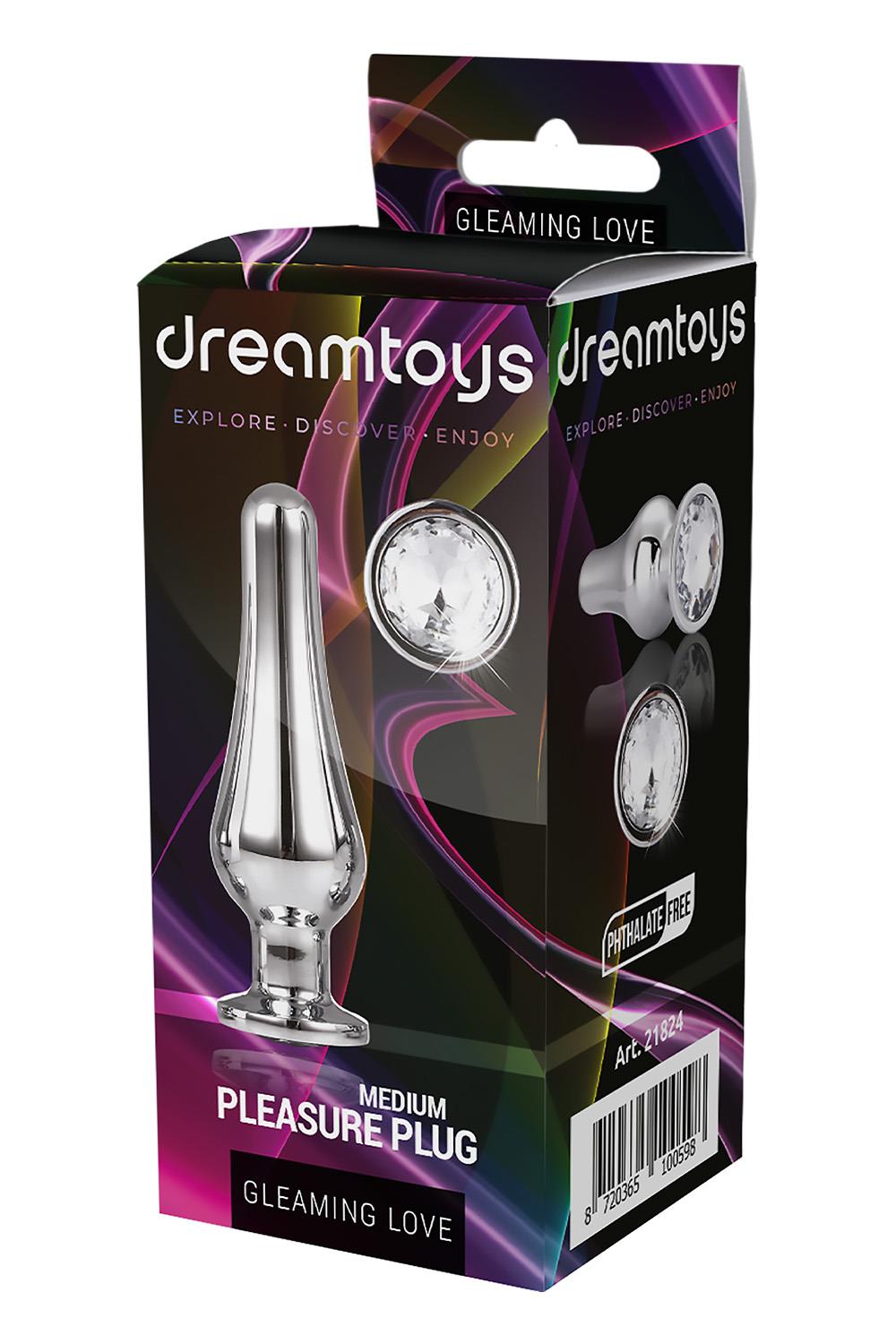Korek analny Gleaming Love Pleasure Plug M, 11 cm (srebrny)