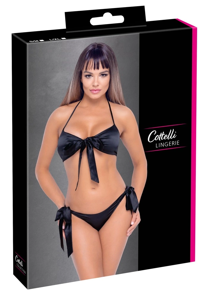 Комплект Cottelli Lingerie Bra and Briefs, S/M (черный)