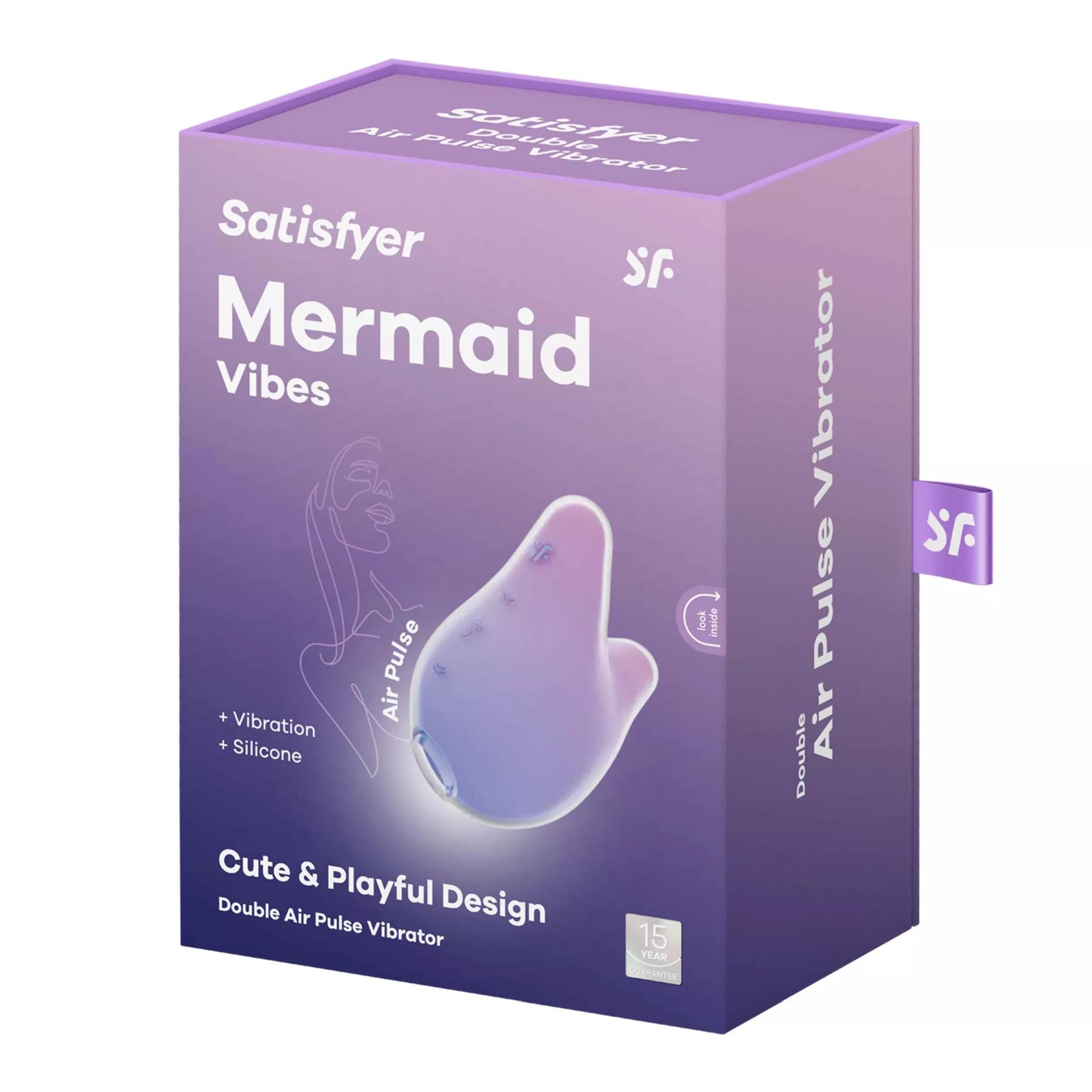 Вакуумный стимулятор клитора с вибрацией Satisfyer Mermaid Vibes (фиолетовый)
