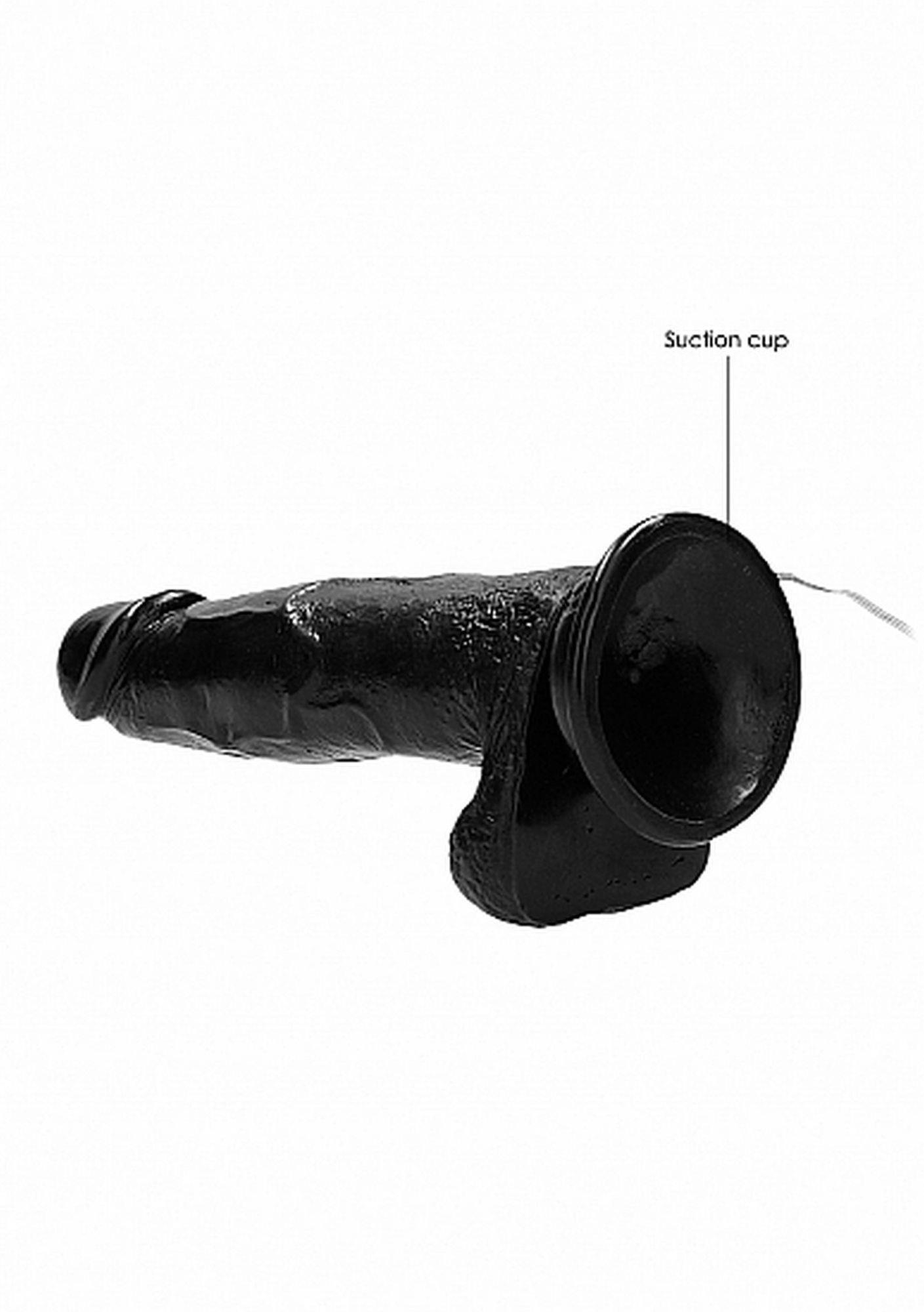 Вибратор RealRock Cock 8", 20 см (черный)