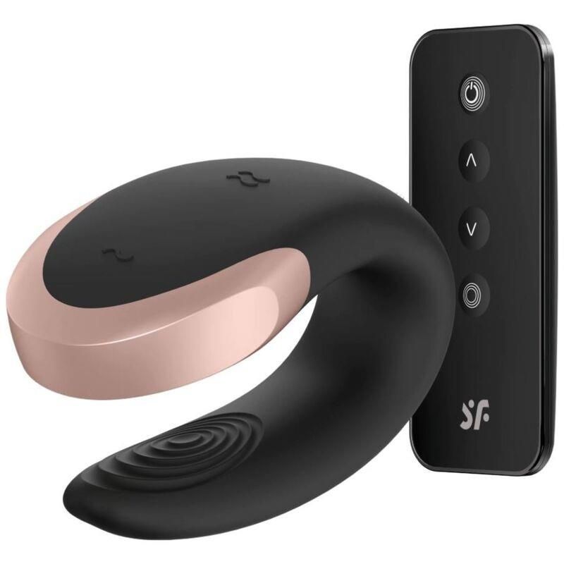 Вібратор для пар Satisfyer Double Love, 8,6 см (чорний)