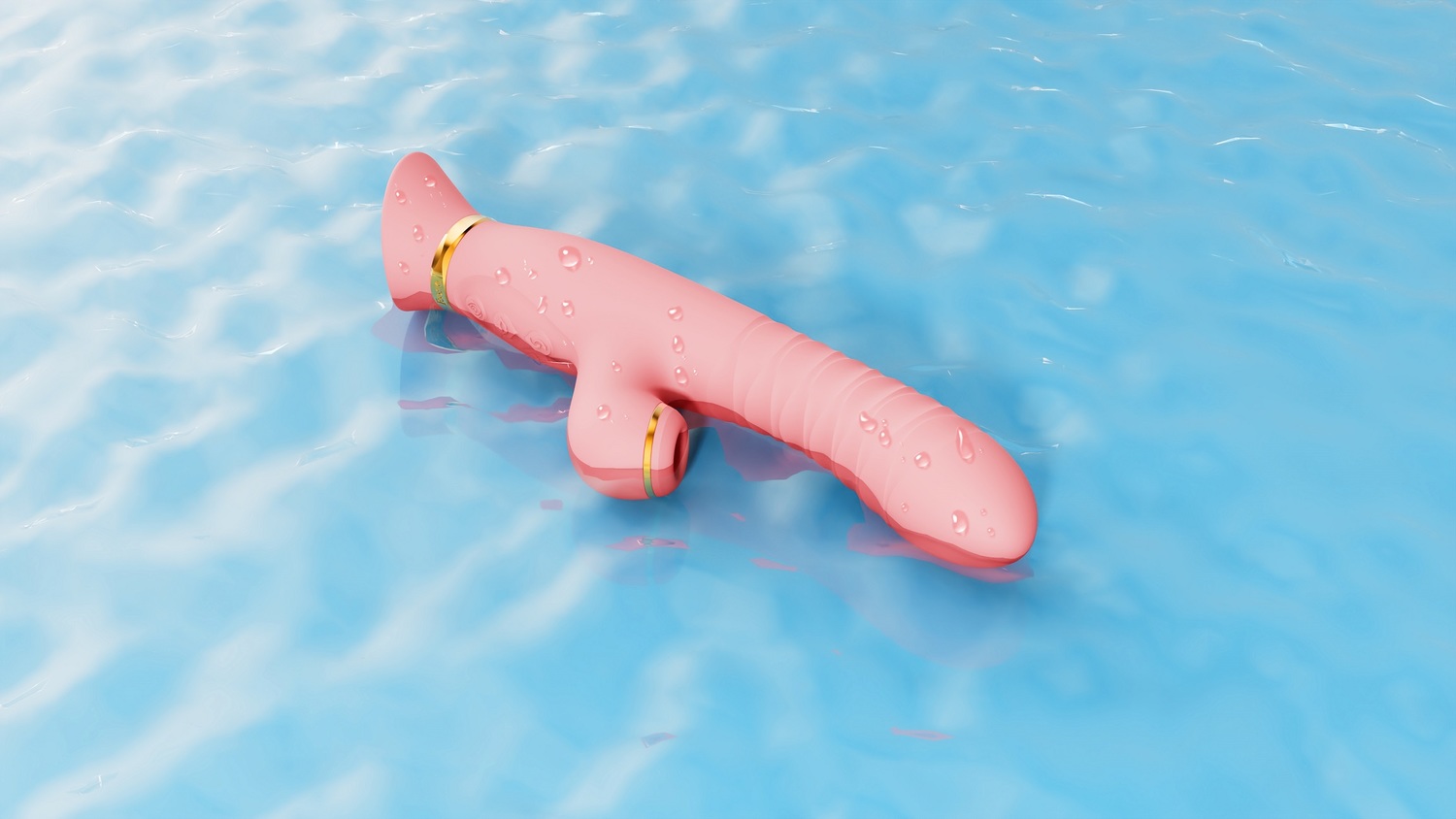 Вибратор-кролик Zalo Rose Rabbit Thruster, 25 см (светло-розовый)