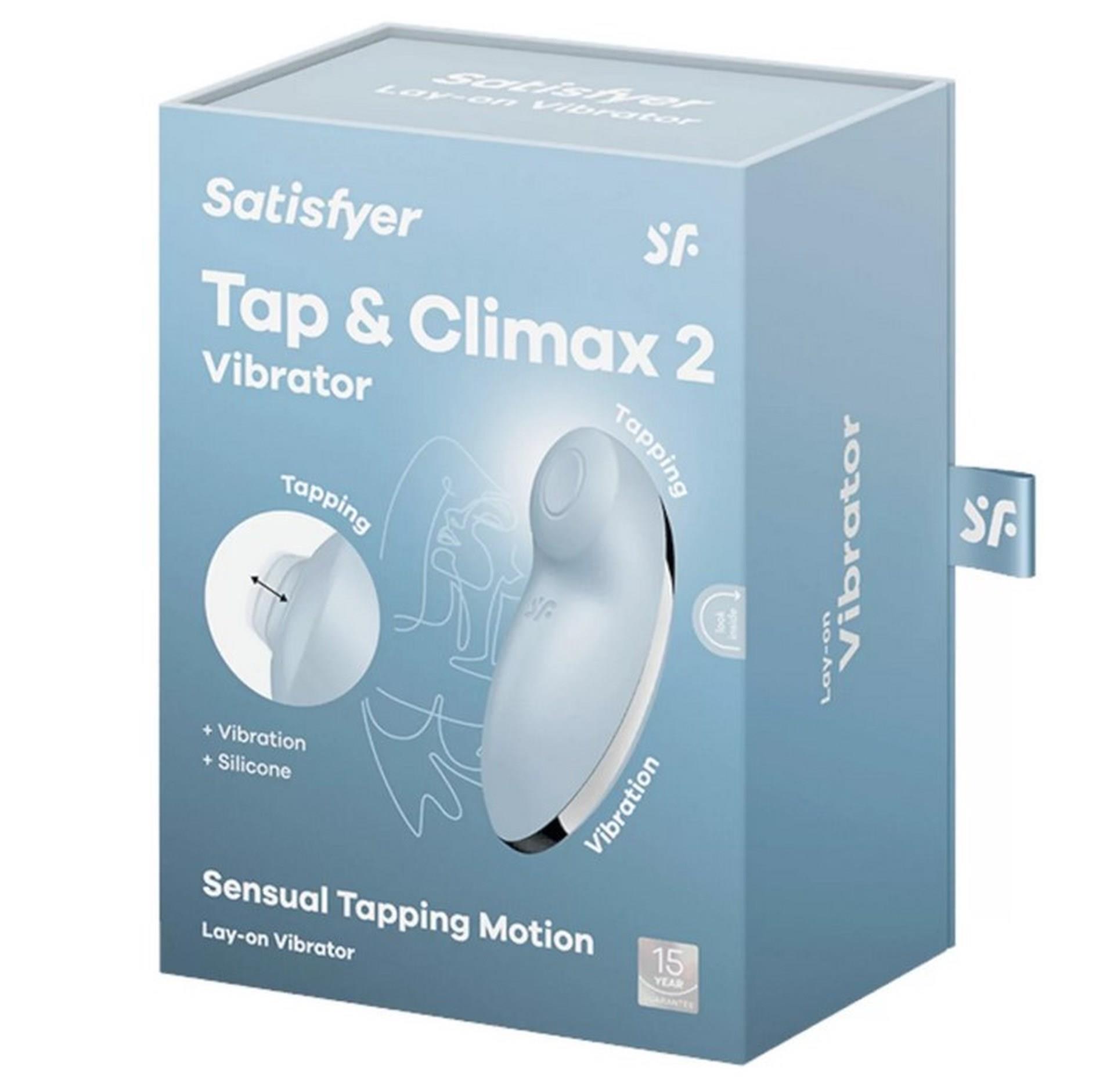 Вибратор для клитора Satisfyer Tap Climax 2 (голубой)