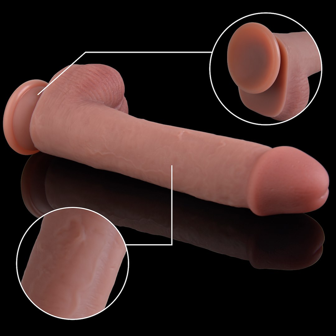 Фаллоимитатор Erospace Natural Play D3, 24 см (телесный)