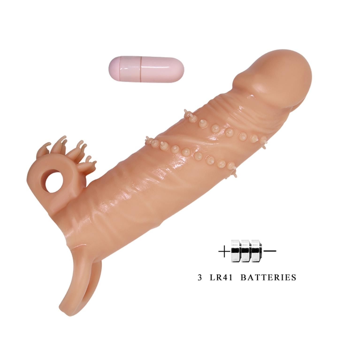 Насадка на пенис LyBaile Penis extended Sleeve Connor, 17 см (телесный)