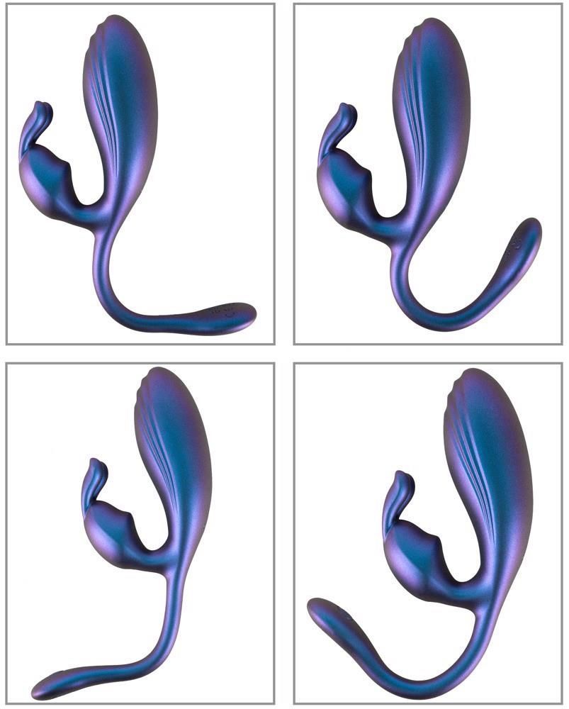 Wibrator Sweet Smile Flexible Double Bullet, 22.5 cm (niebieski)