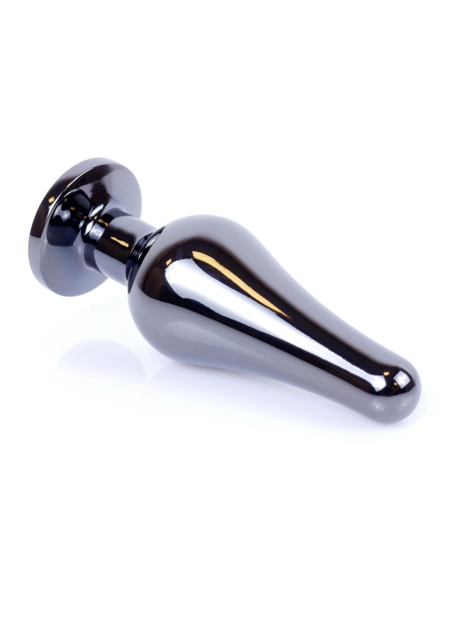 Korek analny MyLove Toys Jewellery Dark Silver Butt Plug, 9.5 cm (czerwony)