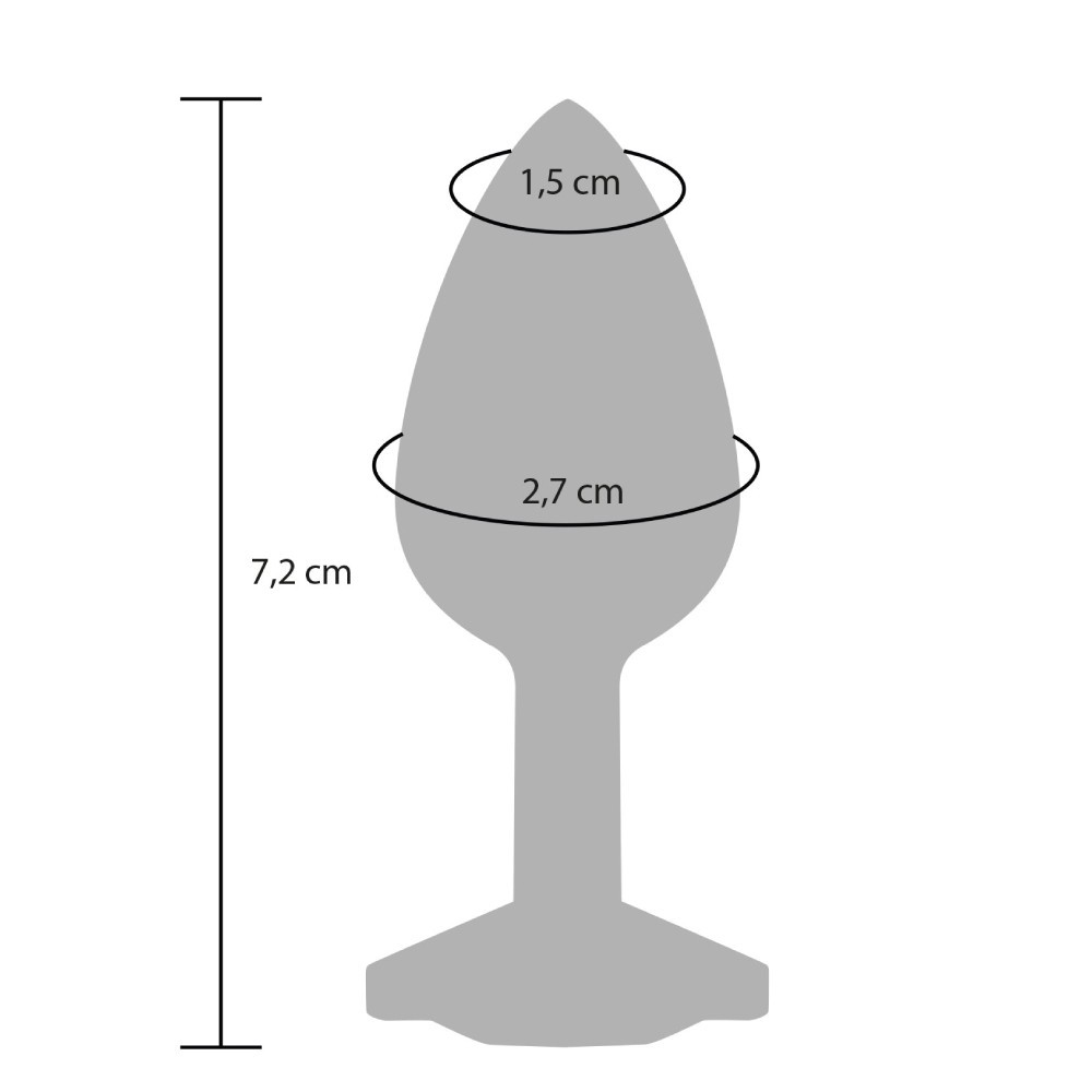 Korek analny Anal Play Starlight Booty Jewel Small, 7.2 cm (srebrny)