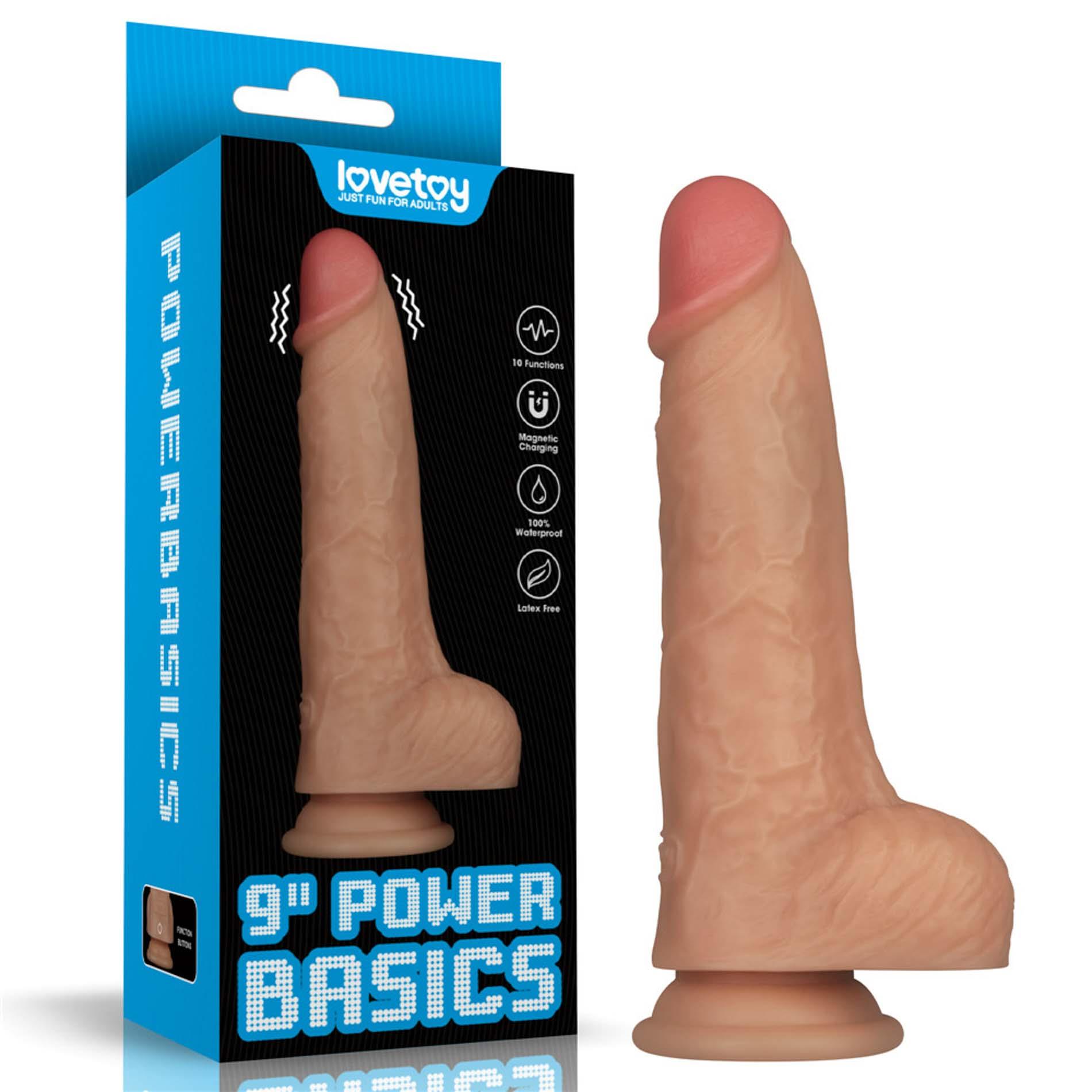 Вибратор Lovetoy Power Basics Cock 9'', 23 см (телесный)