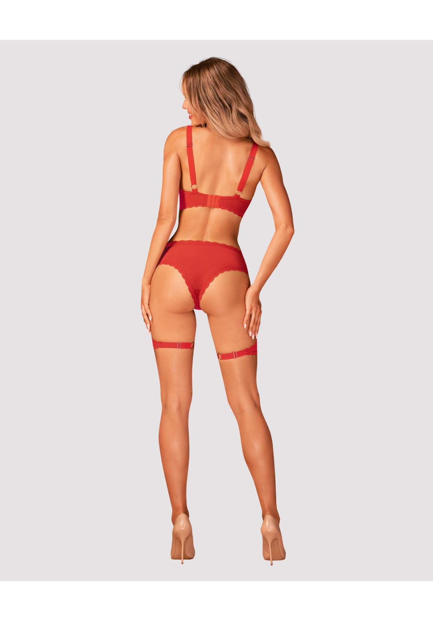 Biustonosz Obsessive Belovya, XS/S (czerwony)