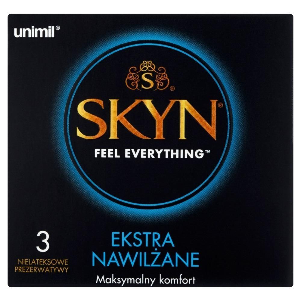 Презервативы Unimil Skyn Ekstra Nawilżane безлатексные, 3 шт