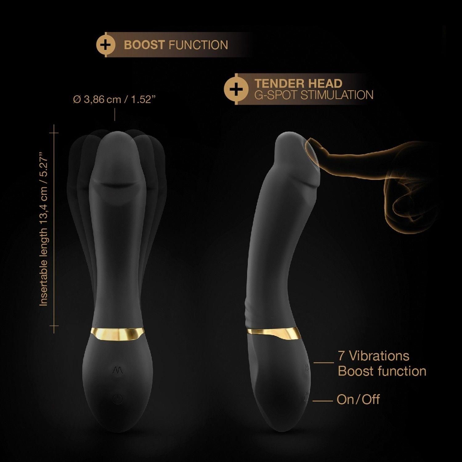 Вібратор Dorcel Tender Spot, 20,5 см (чорний)