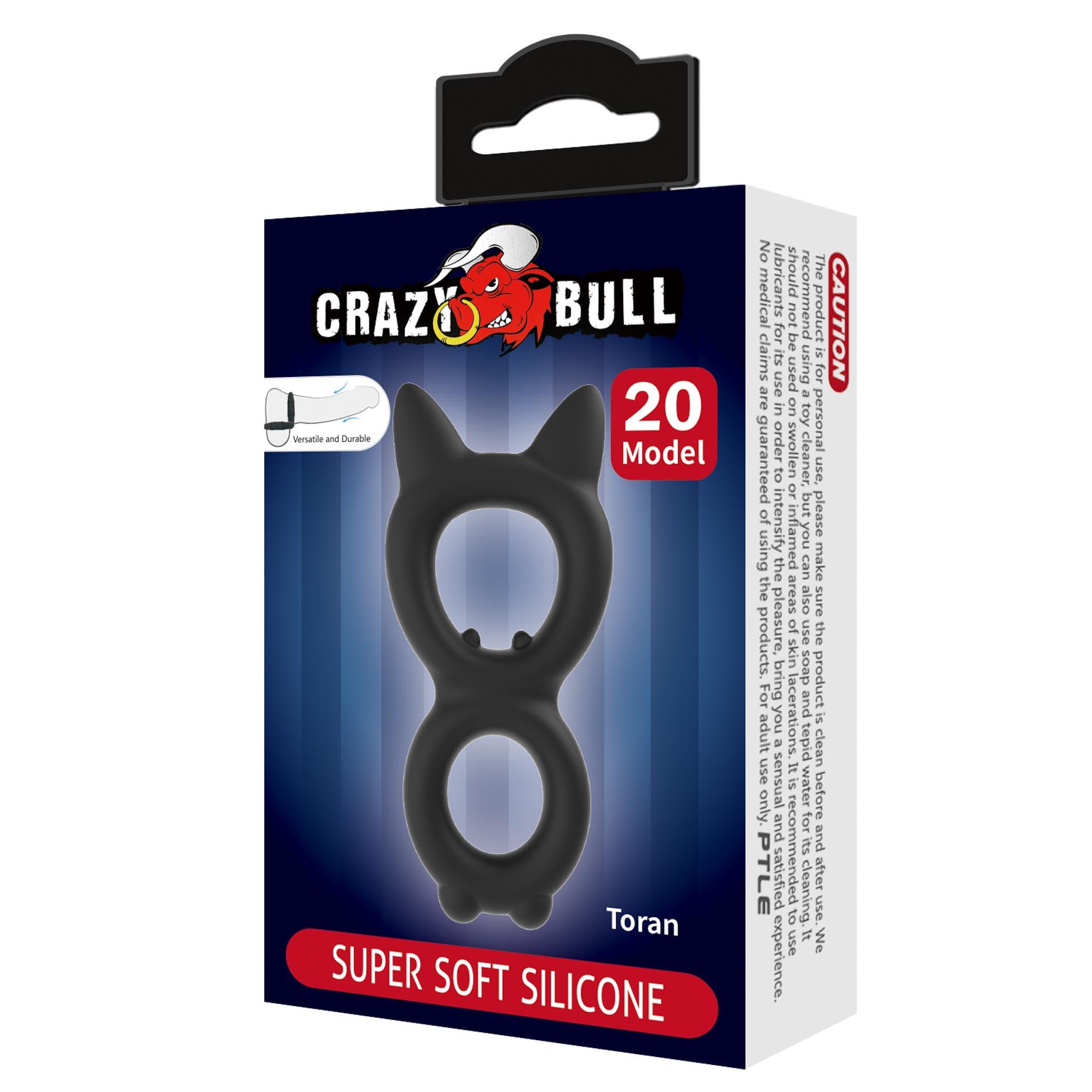 Эрекционное кольцо Crazy Bull Toran, 9.3 см (черный)