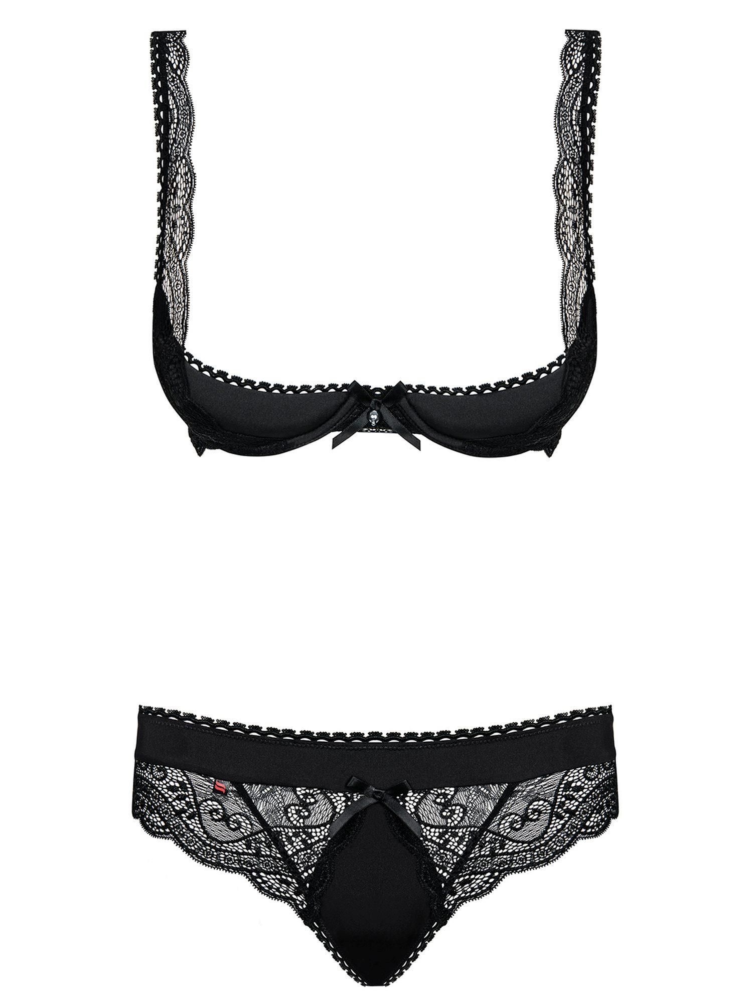 Эротический комплект Obsessive Miamor, S/M (черный)