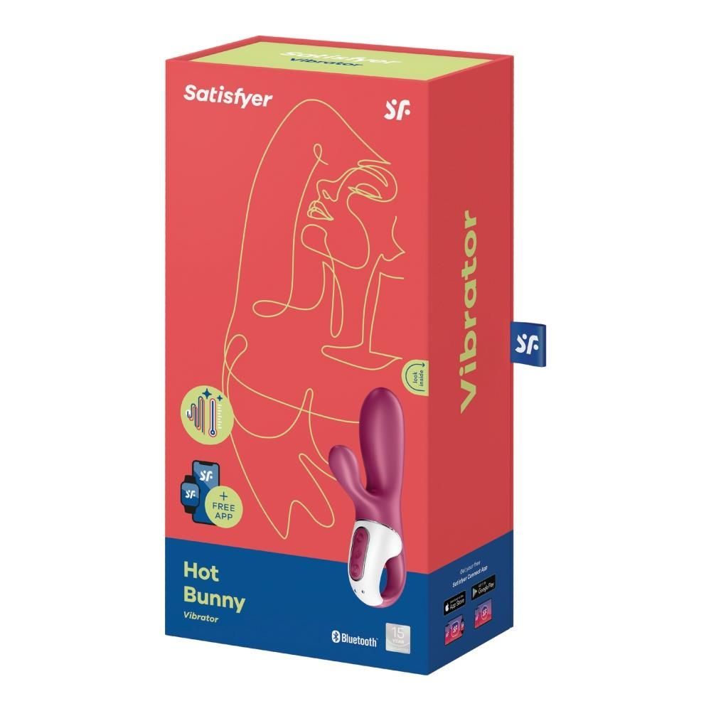 Wibrator królik Satisfyer Hot Bunny, 17,5 cm (bordowy)