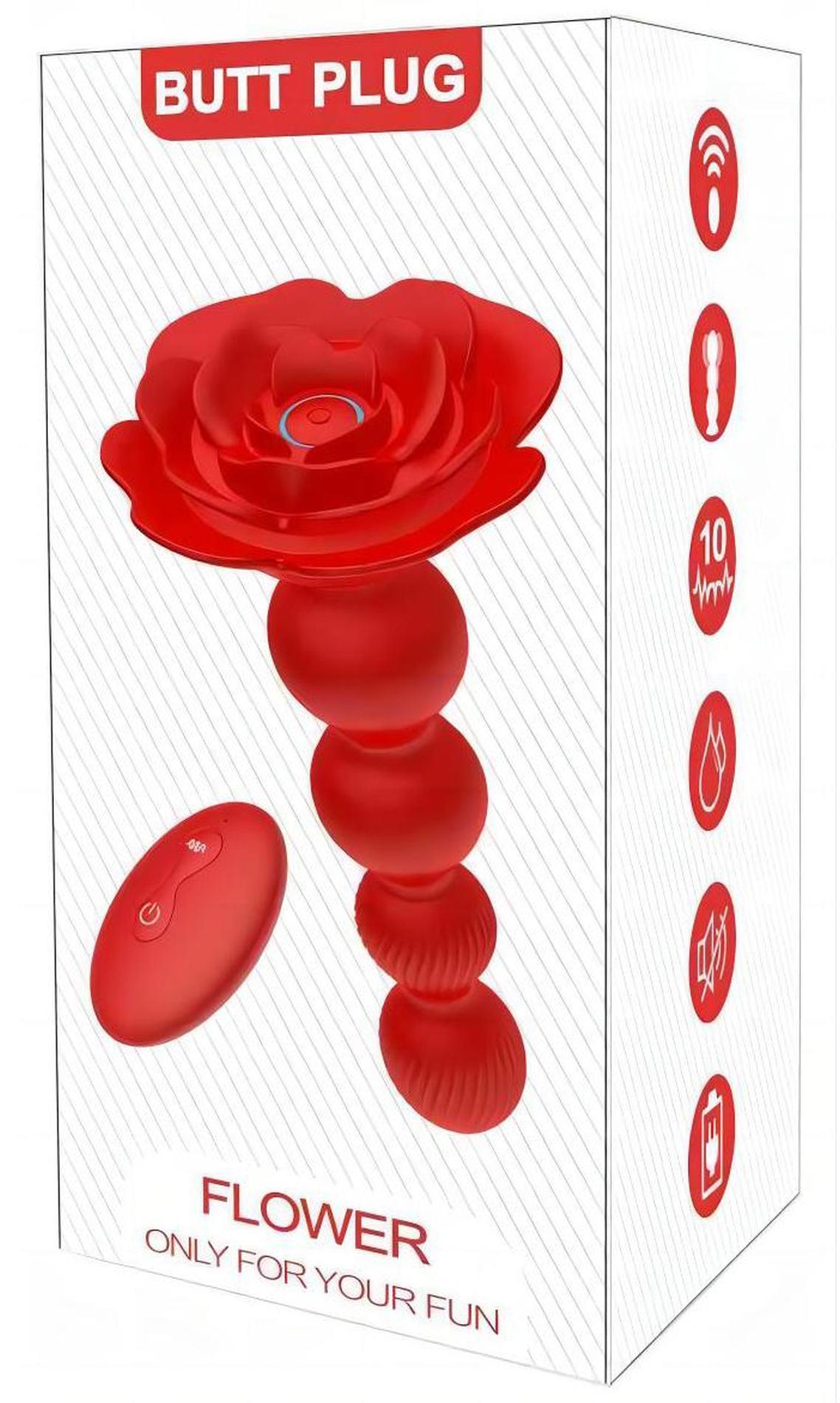 Анальна пробка B - Series Cute Rose, 18.3 см (рожевий)