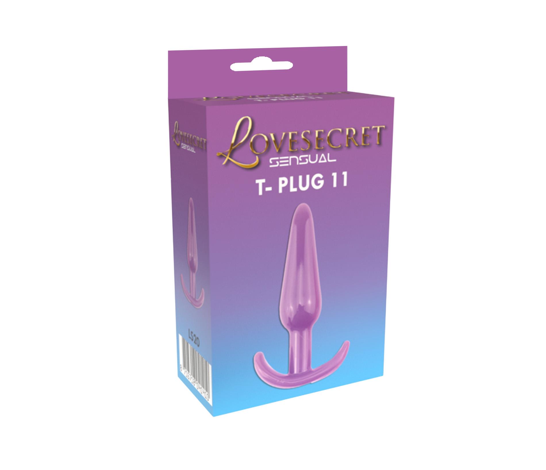 Korek analny Lovesecret Sensual T-Plug 11, 12.3 cm (fioletowy)