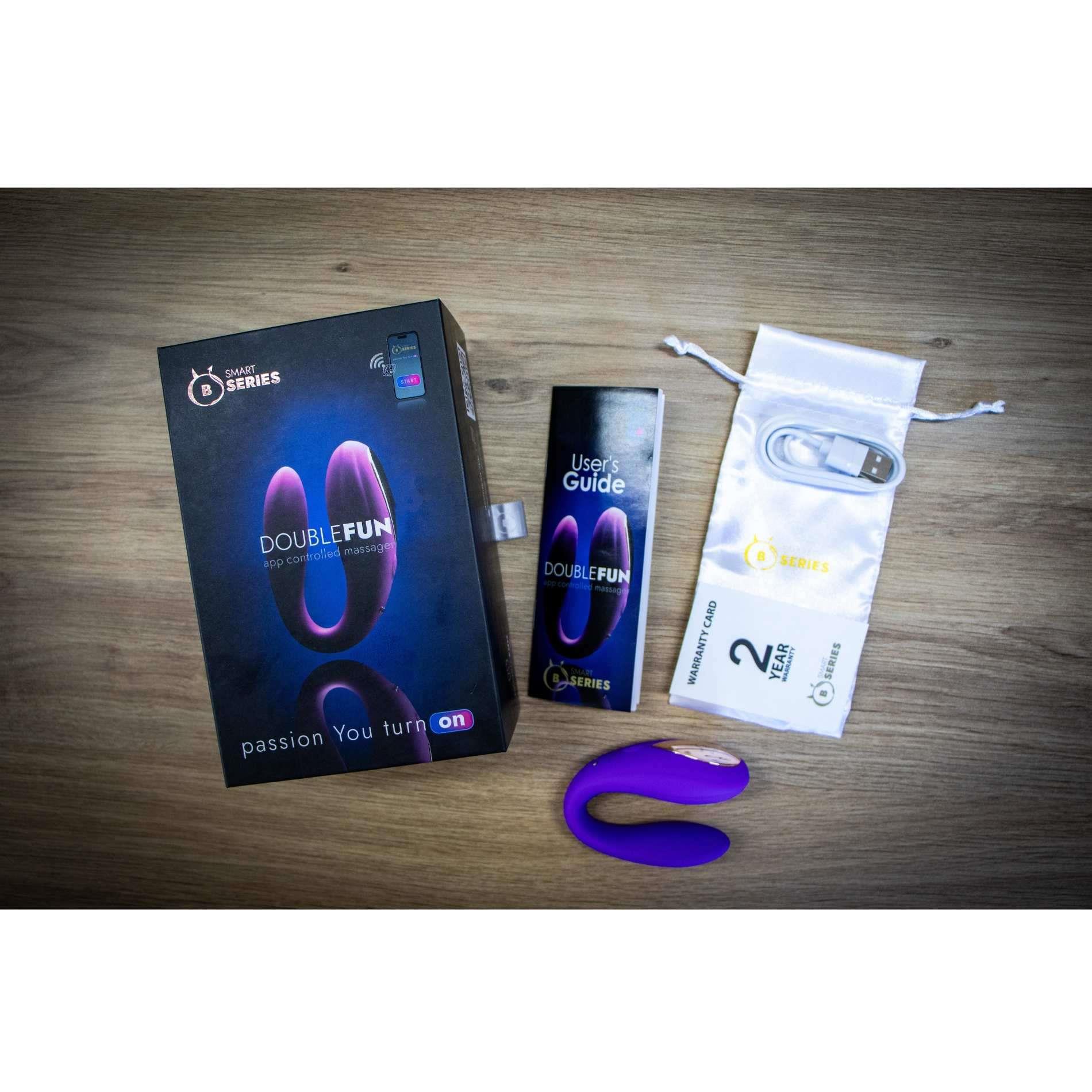 Вибратор B - Series Smart Double Fun App, 8.3 см (фиолетовый)