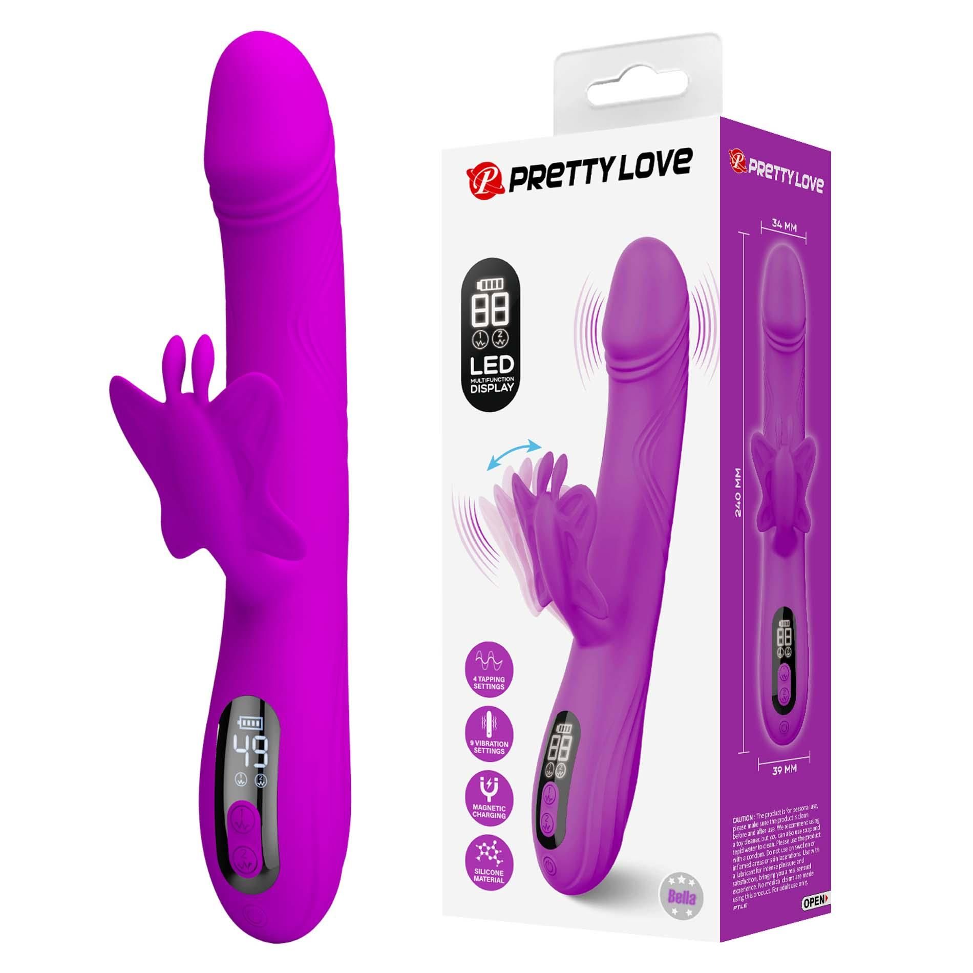 Вибратор-кролик Pretty Love Bella Purple, 24 см (фиолетовый)