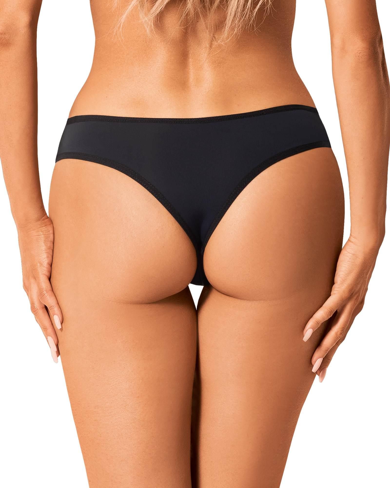 Сексуальные классические трусики Obsessive Bella Rou, XL/2XL (черный)
