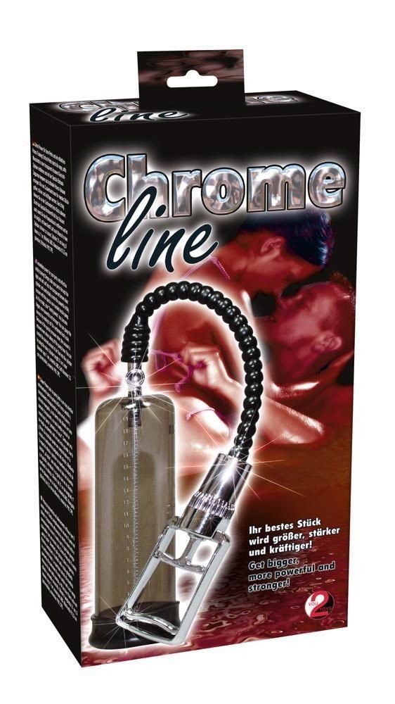 Помпа для пениса Orion Chrome Line, 21 см (черный)