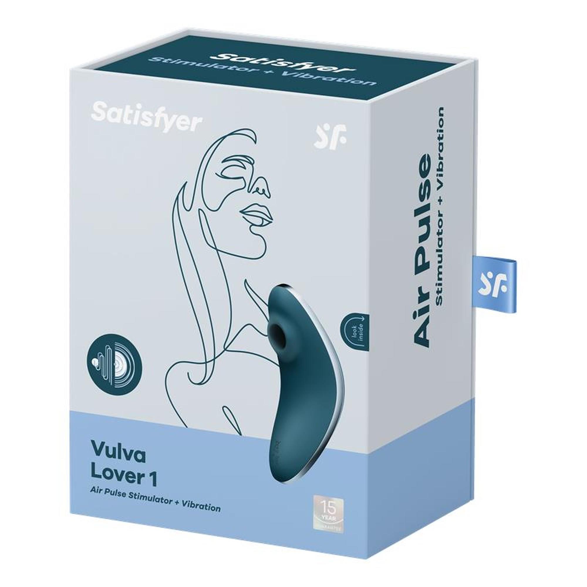 Вакуумный стимулятор клитора с вибрацией Satisfyer Vulva Lover 1 (голубой)