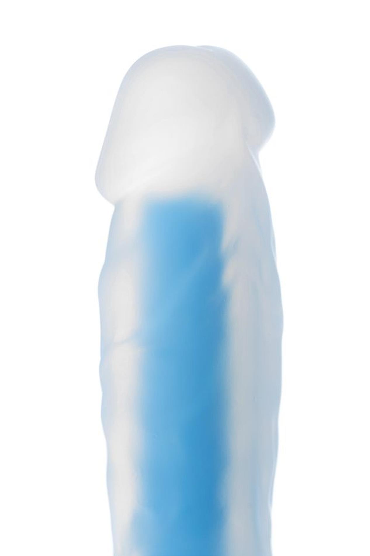 Toyfa Bruce Glow - Dildo, Niebieski, 21 cm