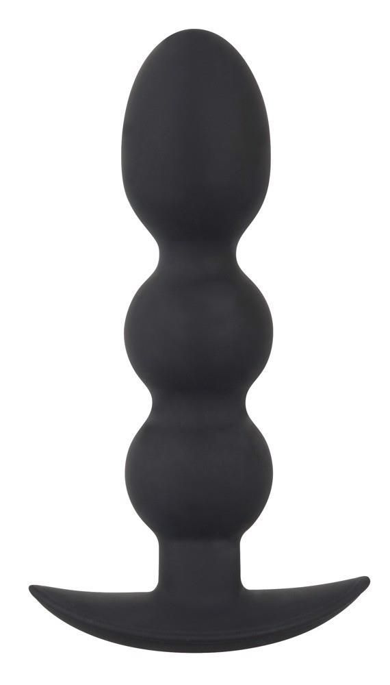 Korek analny Orion Black Velvets Heavy Beads, 13,3 cm (czarny)