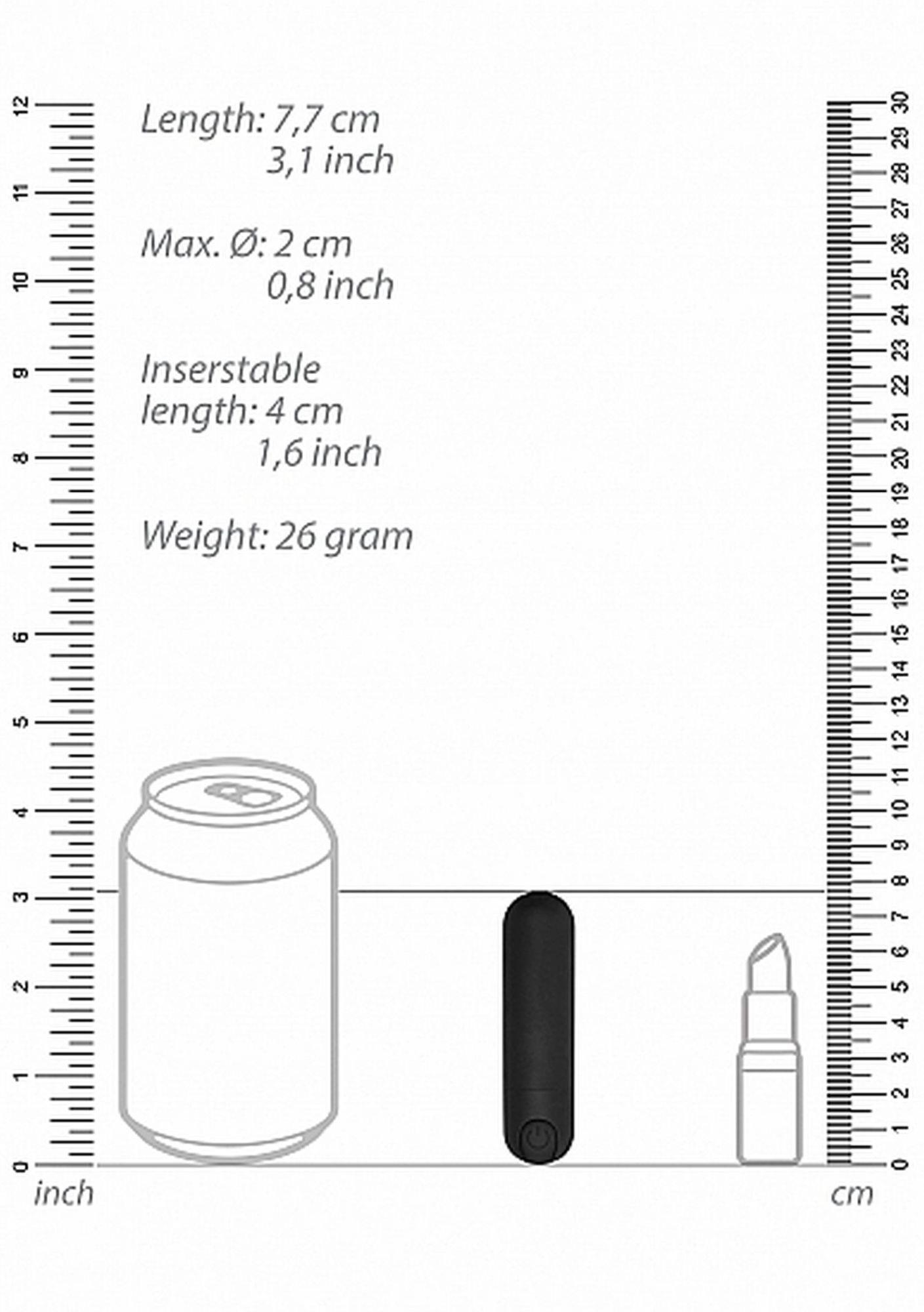 Мини-вибратор Shots Be Good Tonight Bullet, 7.7 см (черный)
