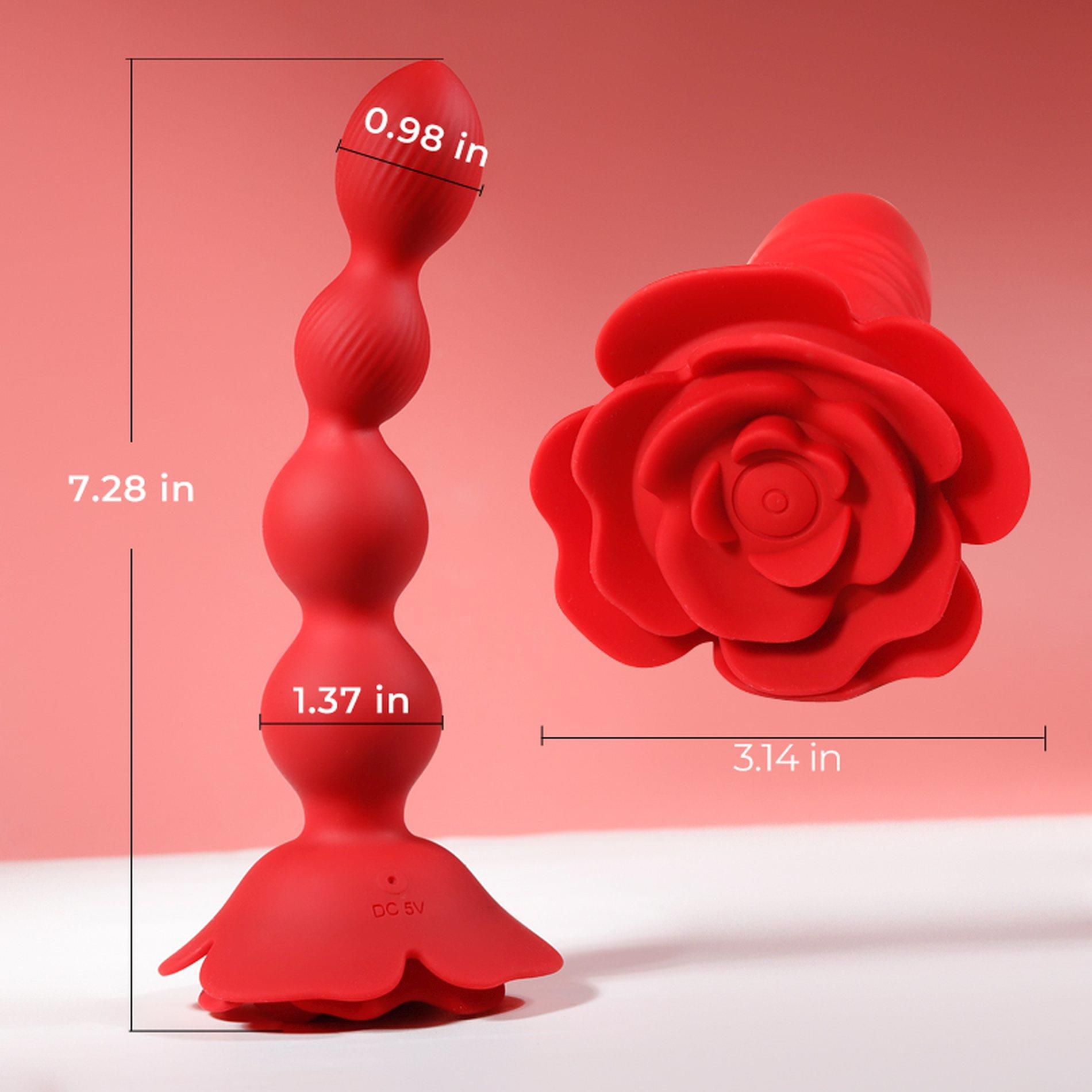 Анальна пробка B - Series Cute Rose, 18.3 см (рожевий)