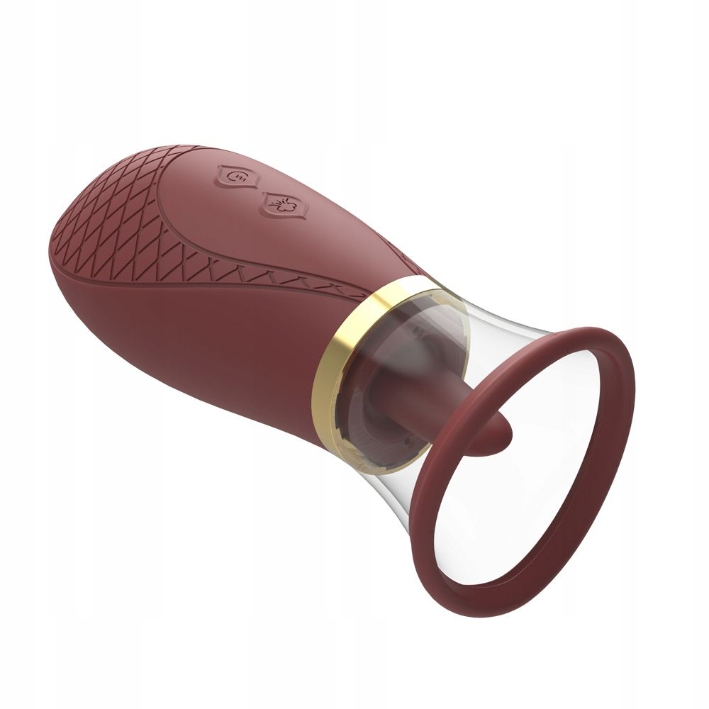 Вакуумный стимулятор клитора с вибрацией Romance Roxy (бордовый)